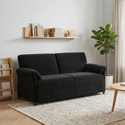 Sofa za 3 osobe Crna 198 x 83 x 95 cm Baršun