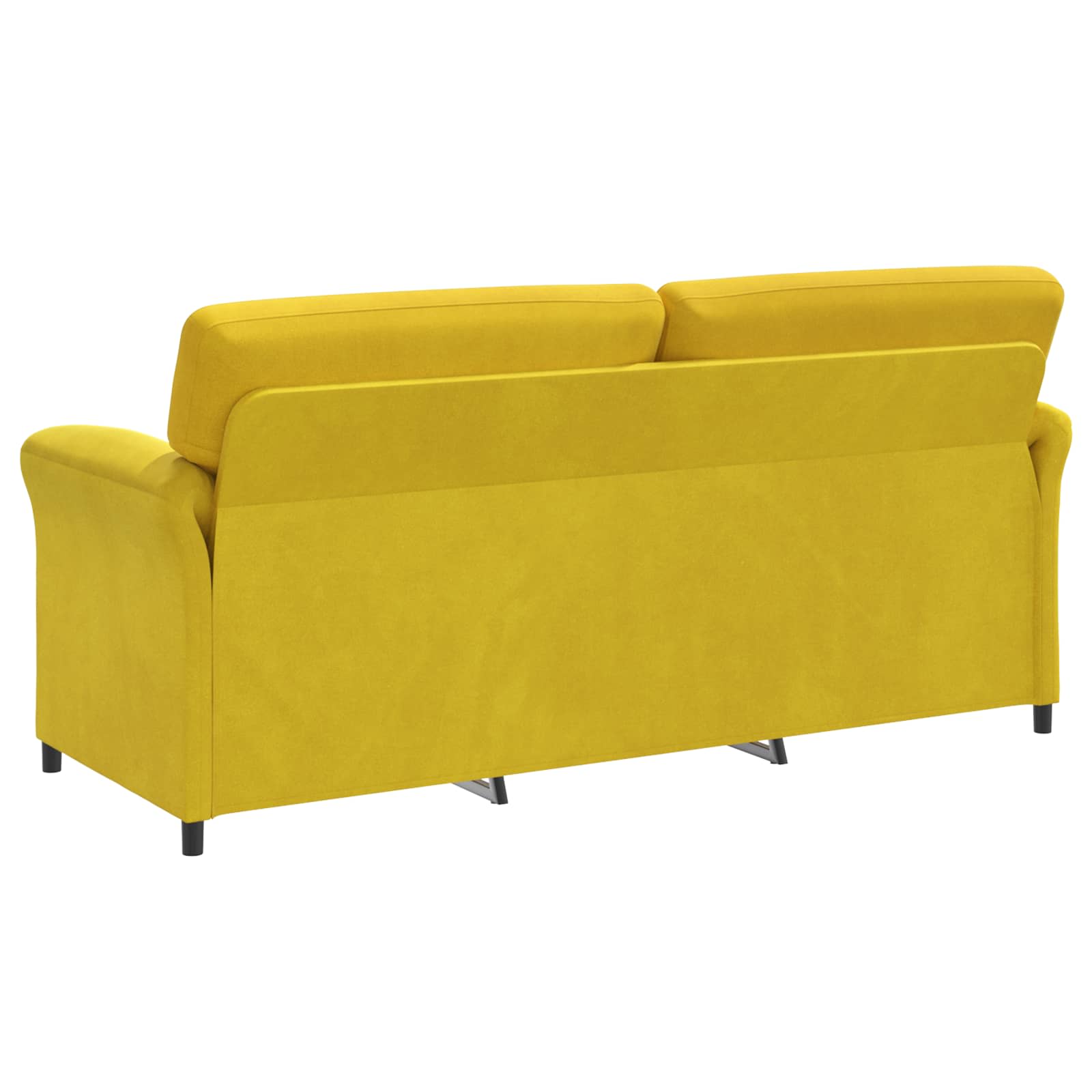 Sofa za 3 osobe Žuta 198 x 83 x 95 cm Baršun