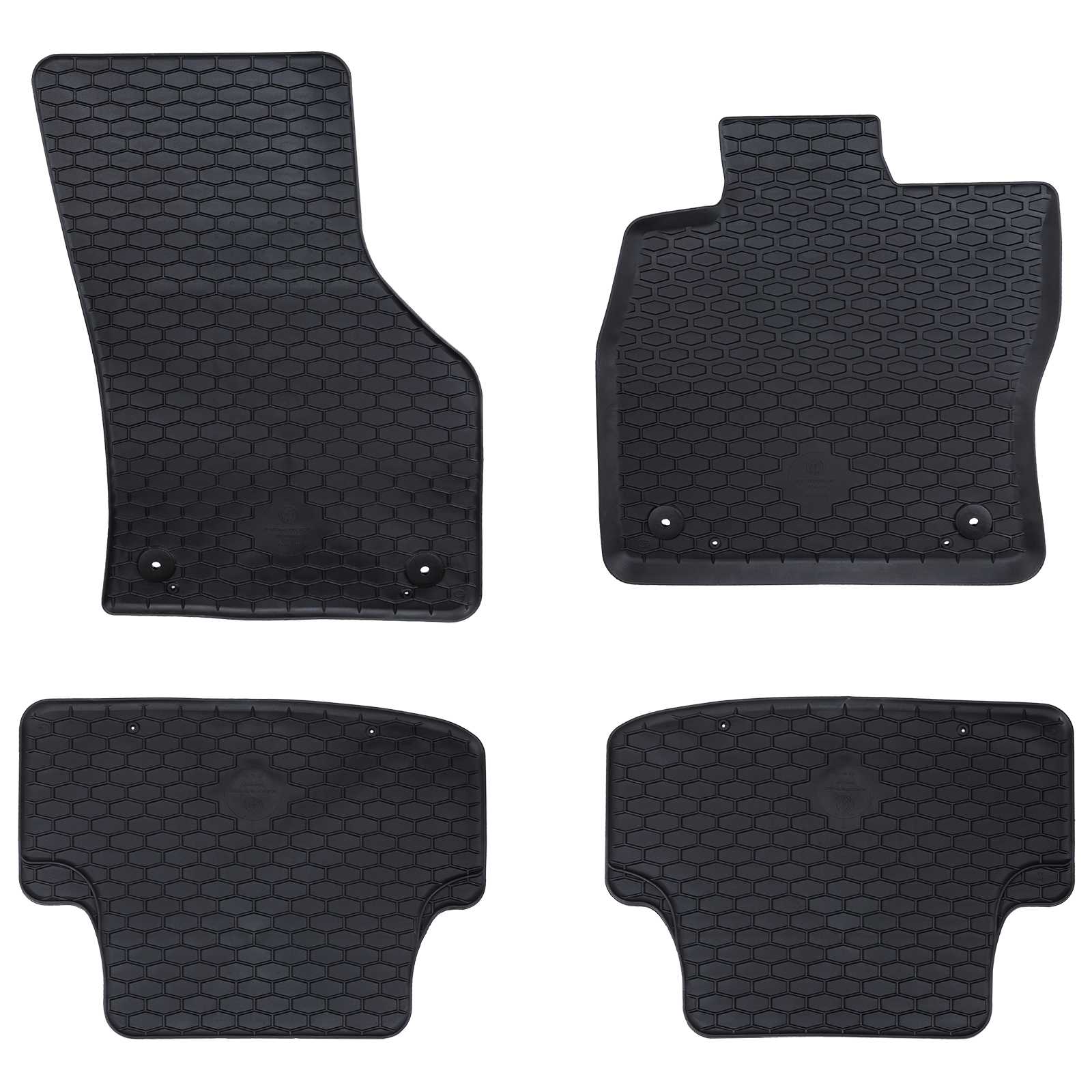 Auto tepih 4 pcs Crna odgovara za Audi A3 2012-2020 Guma