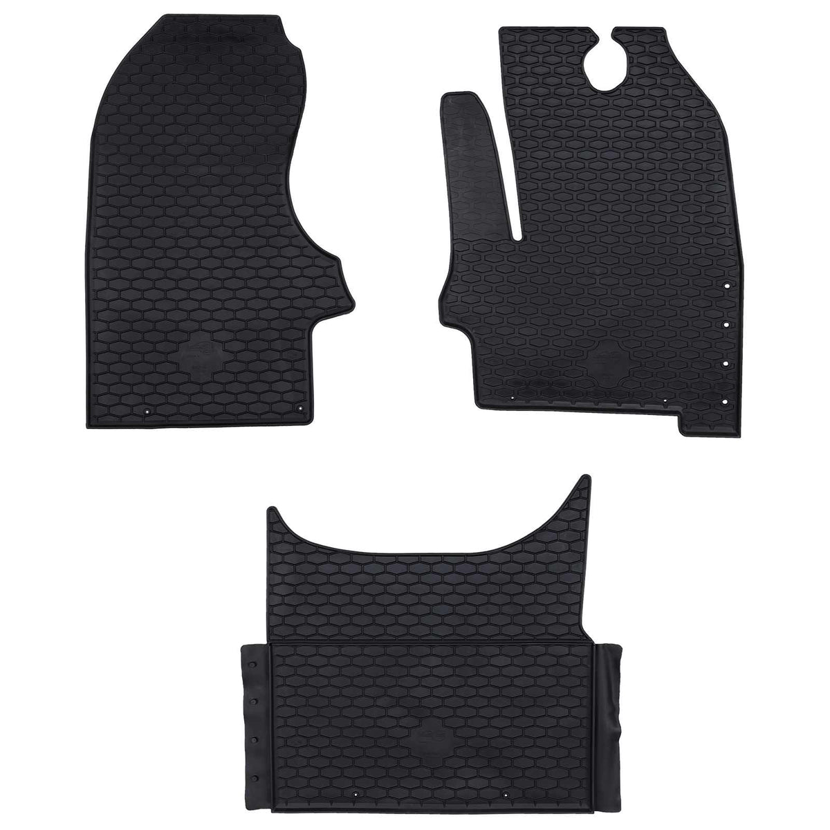 Auto tepih 3 pcs Crna prikladno za Iveco DAILY 2014- Guma