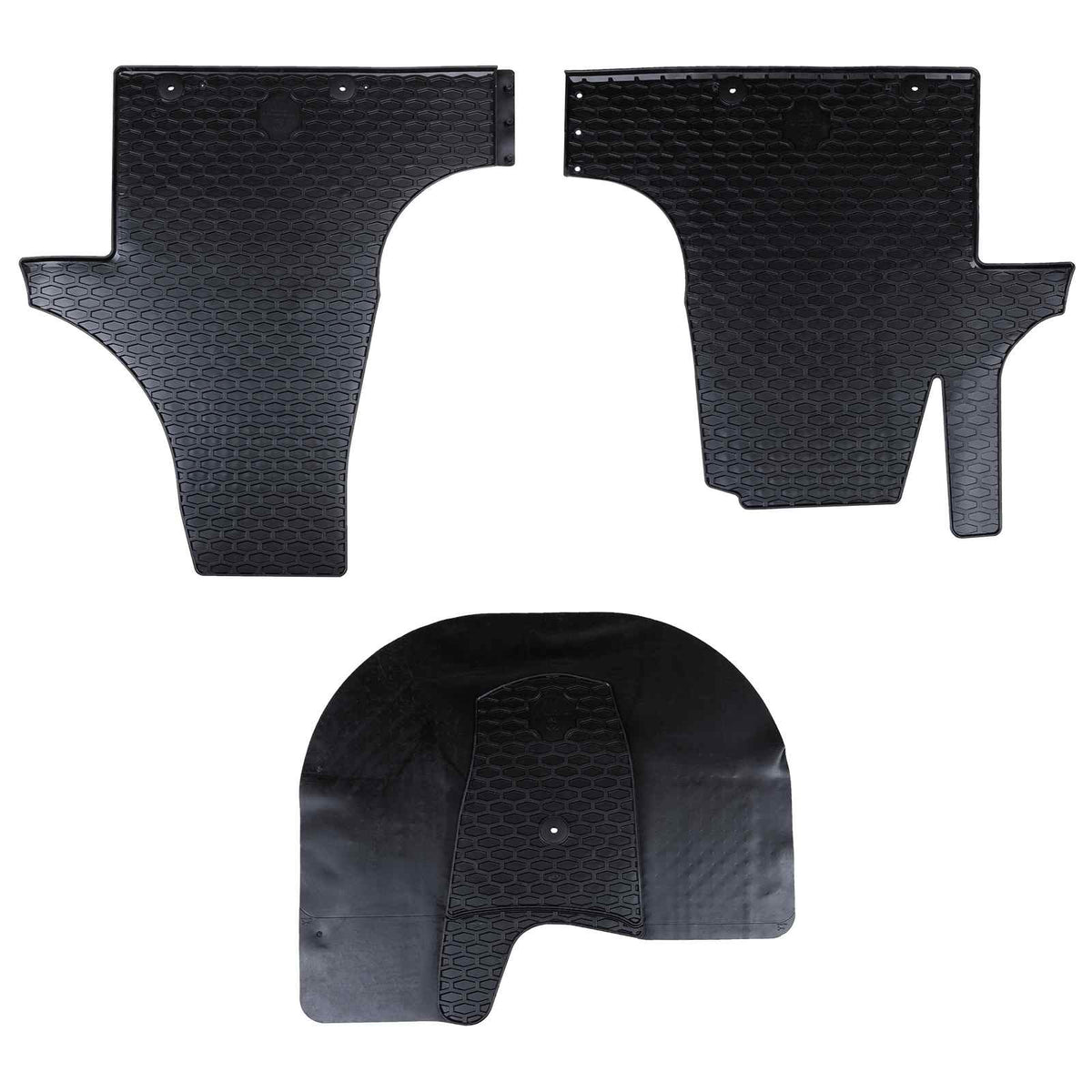 Auto tepih 3 pcs Crna prikladno za VW T5 2010-2015 Guma
