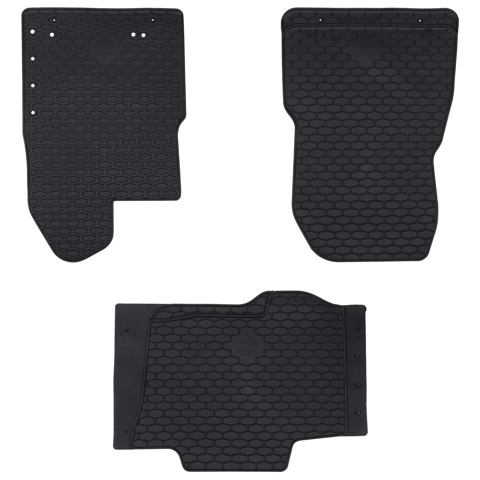 Auto tepih 3 pcs Crna Guma