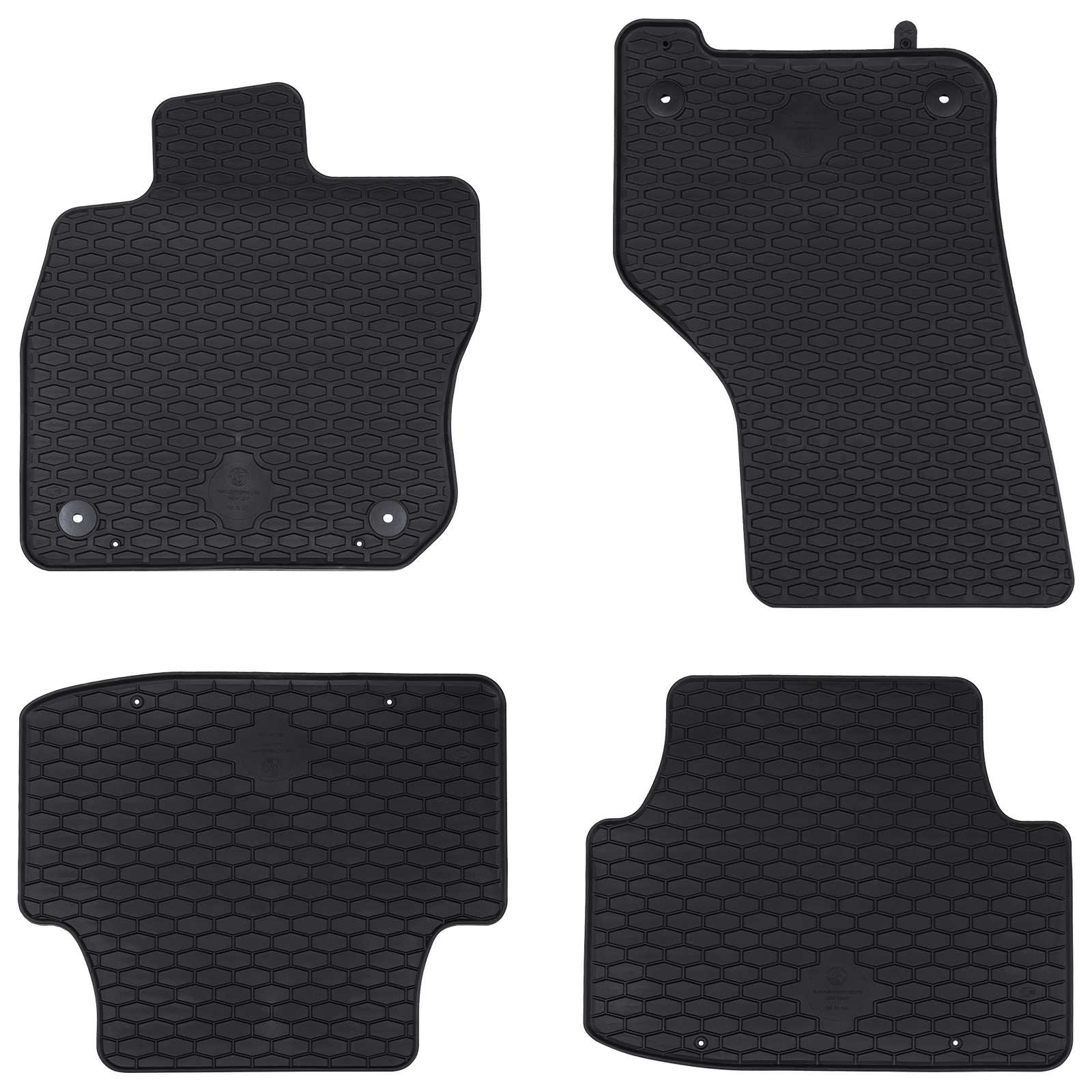 Auto tepih 4 pcs Crna prikladno za VW GOLF VIII Variant 2020-