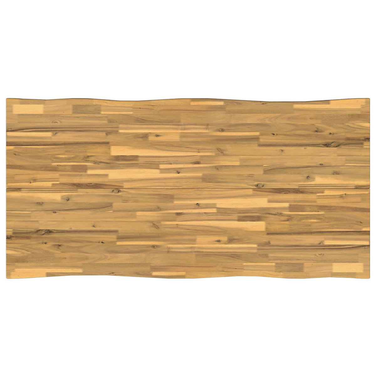 Stol za blagovanje s prirodnim rubom 160 x 70 x 75 cm Bijela