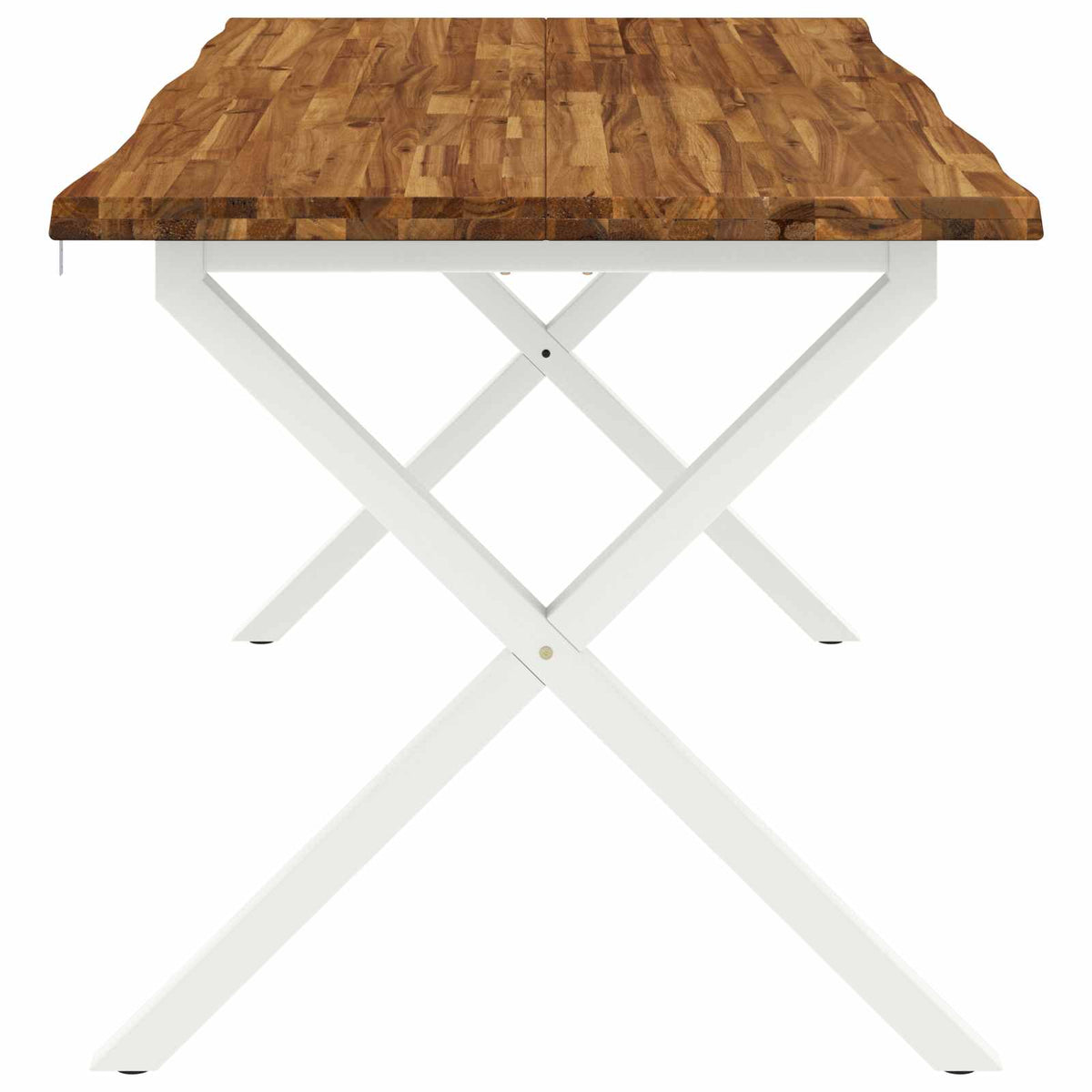 Stol za blagovanje s prirodnim rubom 160 x 90 x 75 cm Prirodna