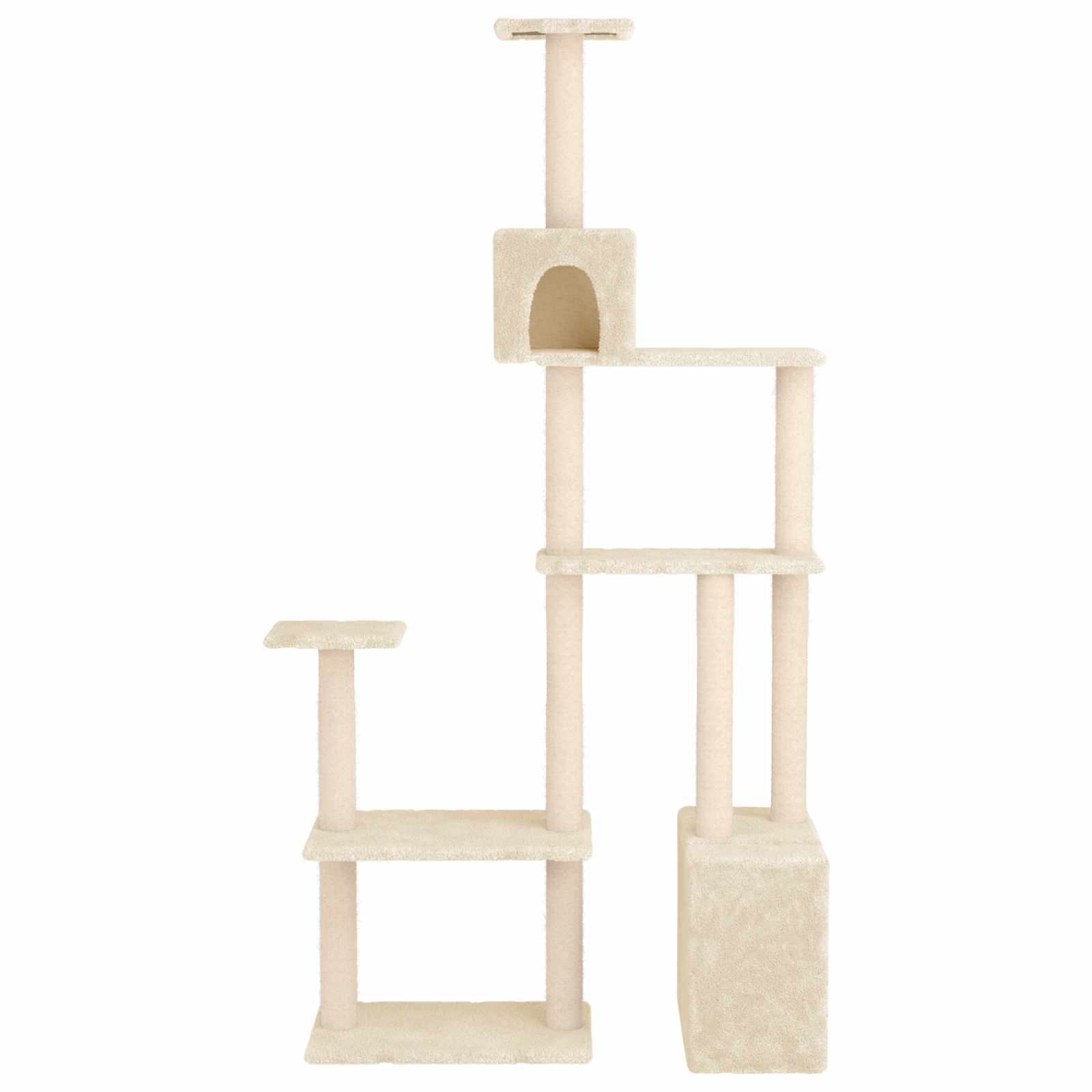 Mačje drvo s sisalnim postoljima za grebanje Krem 177,5 cm