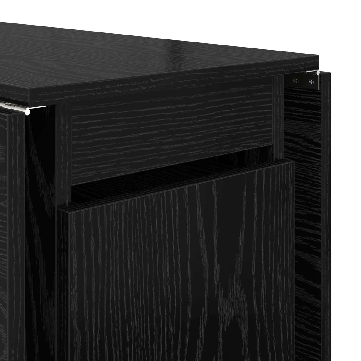 Blagovaonski stol 140 x 80 x 77 cm Konstruirano drvo Crni hrast