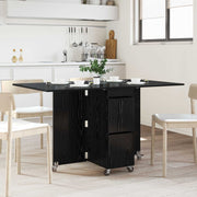 Blagovaonski stol 140 x 80 x 77 cm Konstruirano drvo Crni hrast