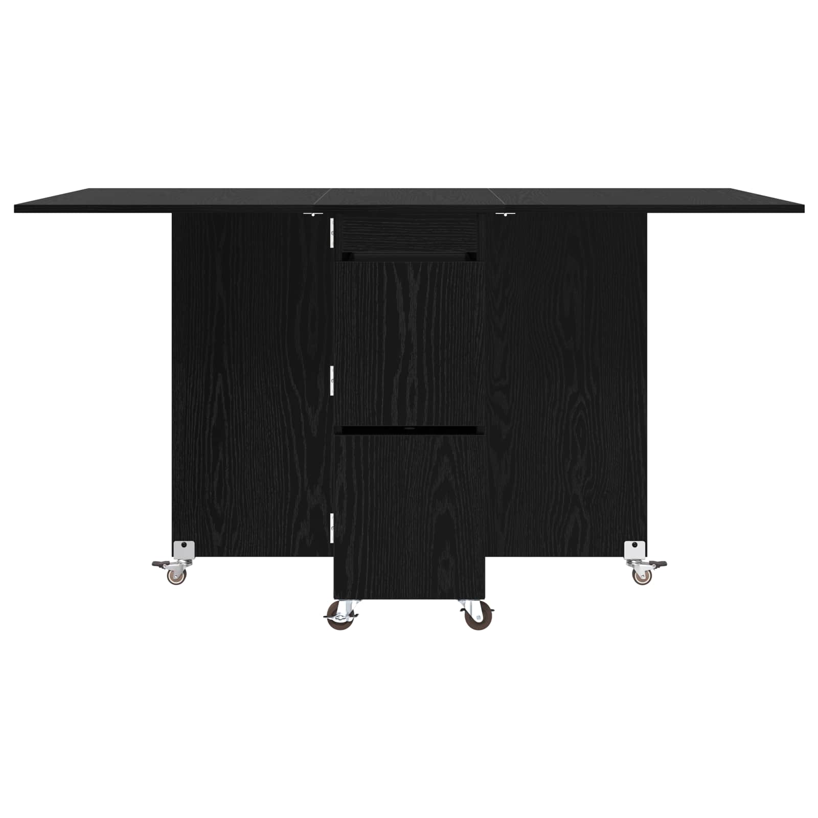 Blagovaonski stol 140 x 80 x 77 cm Konstruirano drvo Crni hrast