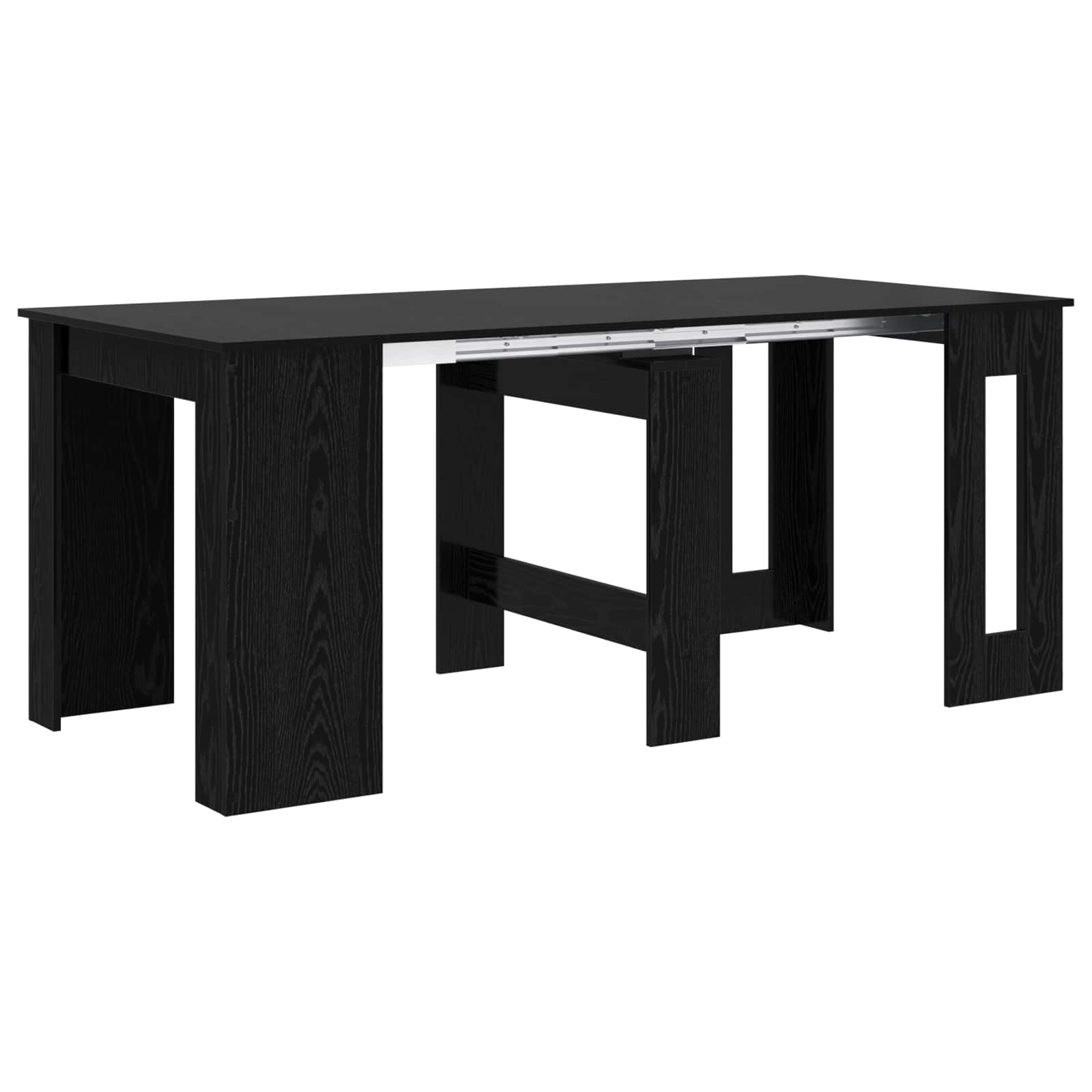 Blagovaonski stol 180 x 85 x 75 cm Konstruirano drvo Crni hrast