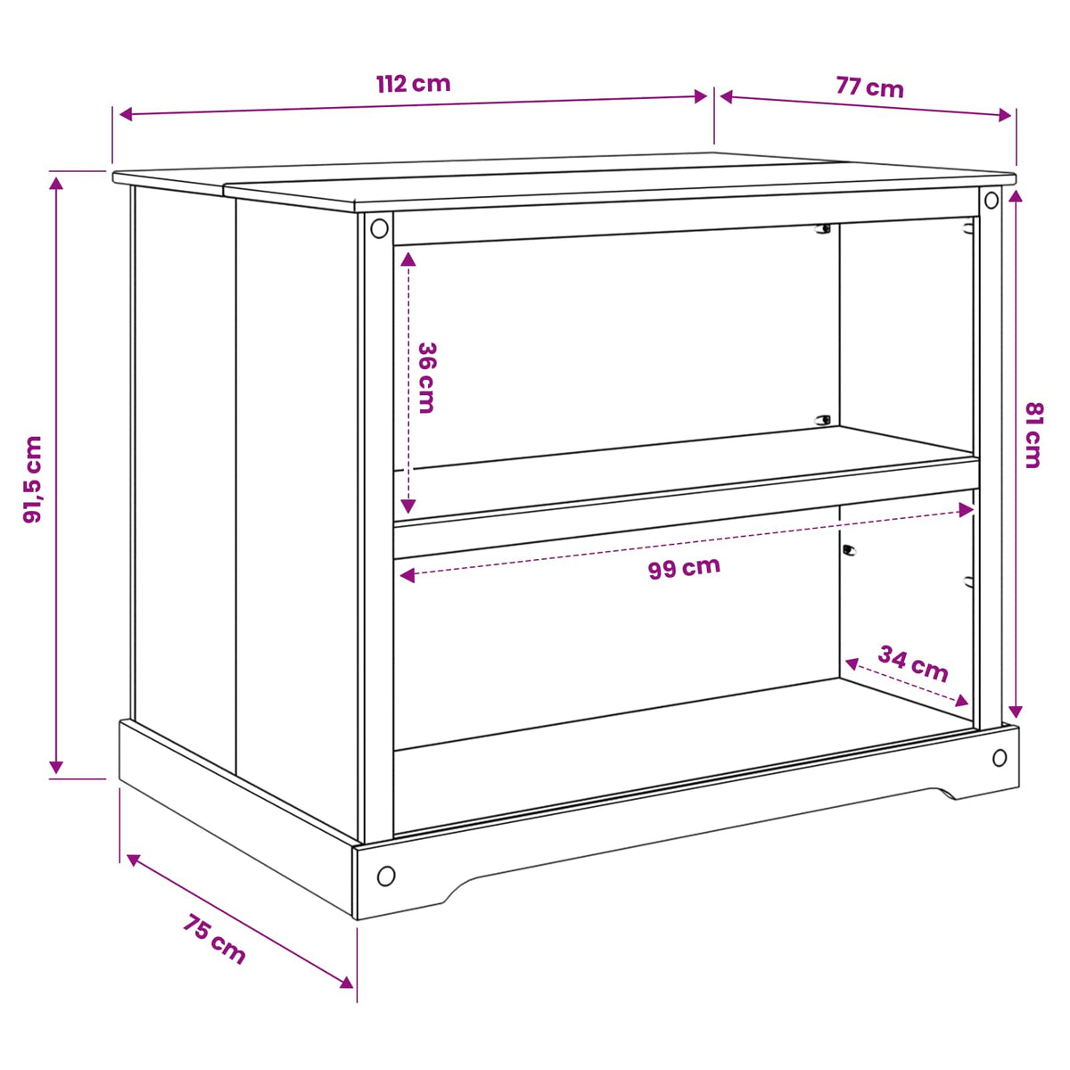 Kuhinjski kolica 2 pcs Medeni vosak 112 x 77 x 91,5 cm