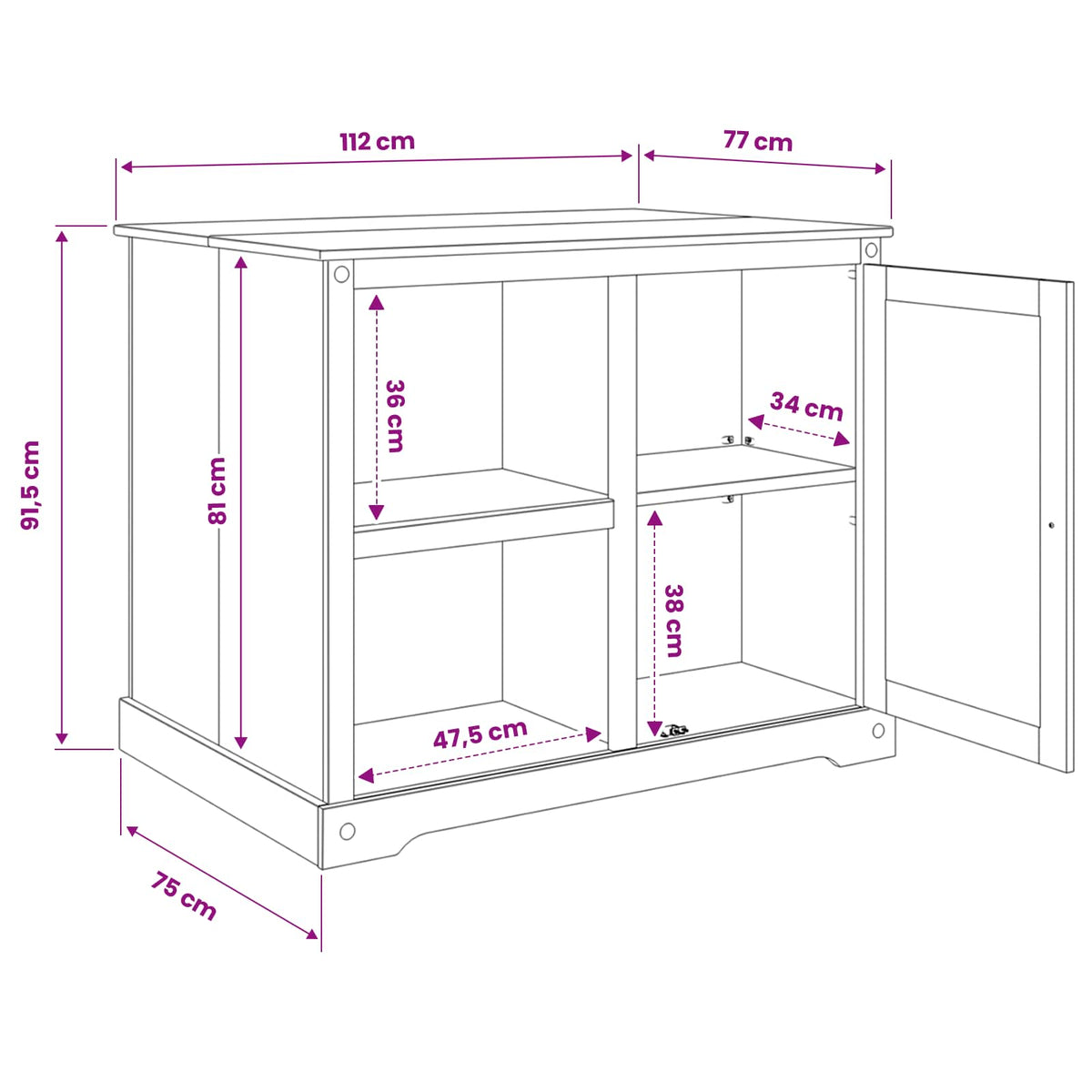 Kuhinjski kolica 2 pcs Medeni vosak 112 x 77 x 91,5 cm