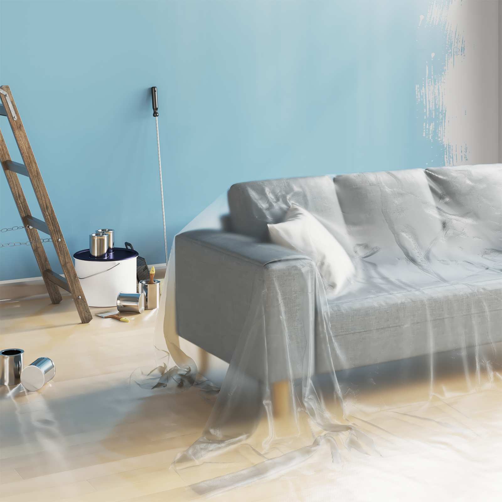 Prašina 12 pcs *Transparent*an 400 x 500 cm HDPE