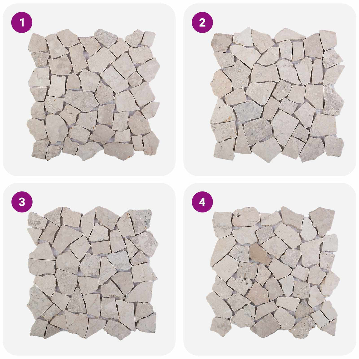 Mozaik pločice Krem 30 x 30 cm Mramor