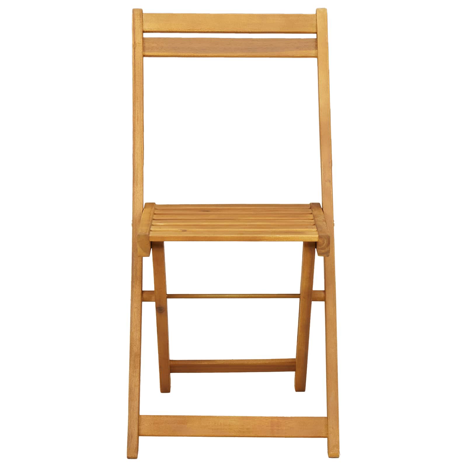 Sklopive Vrtne Stolice 6 pcs Prirodna 40 x 53 x 80 cm