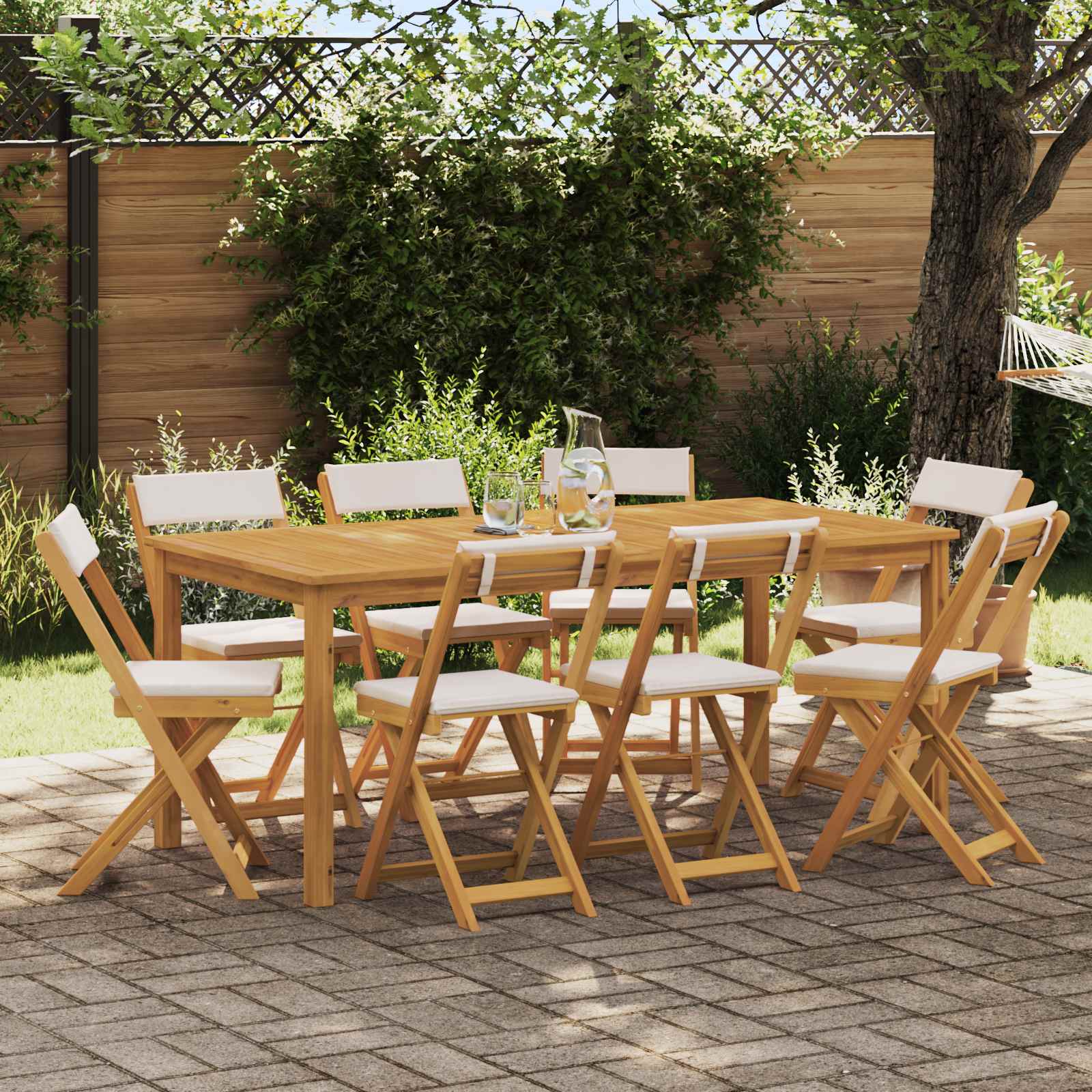 Vanjske bistro stolice 8 pcs Krem bijela 40 x 53 x 80 cm