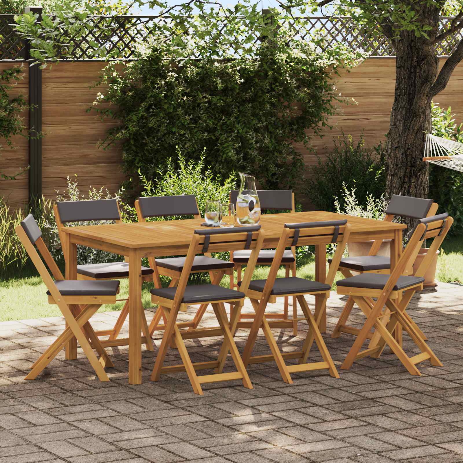 Vanjske bistro stolice 8 pcs Tamnosiva 40 x 53 x 80 cm
