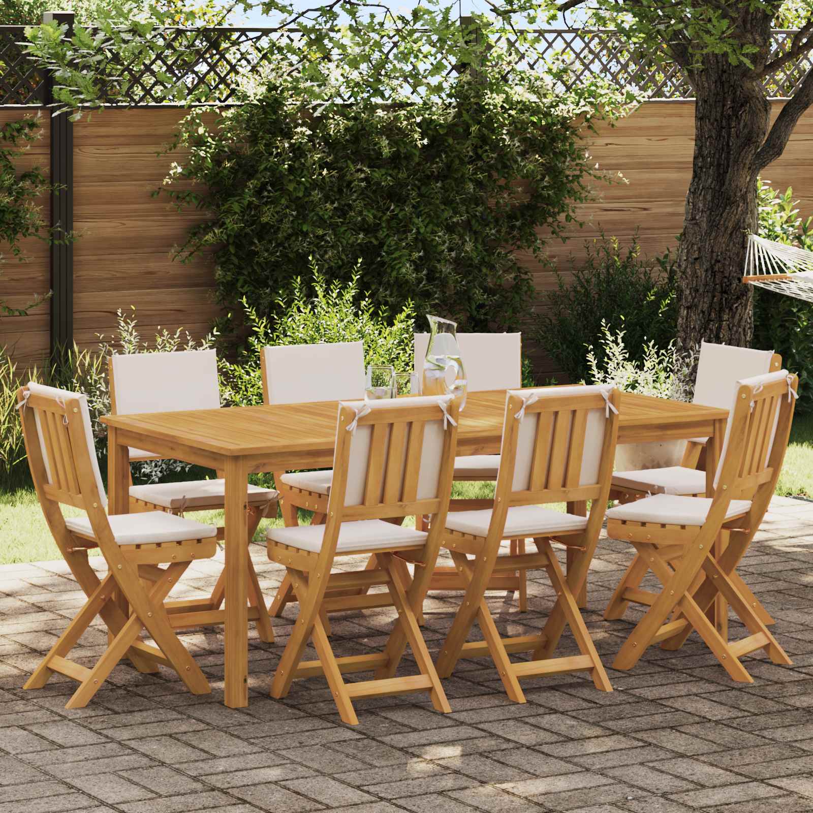 Vanjske bistro stolice 8 pcs Krem bijela 38 x 46 x 85 cm