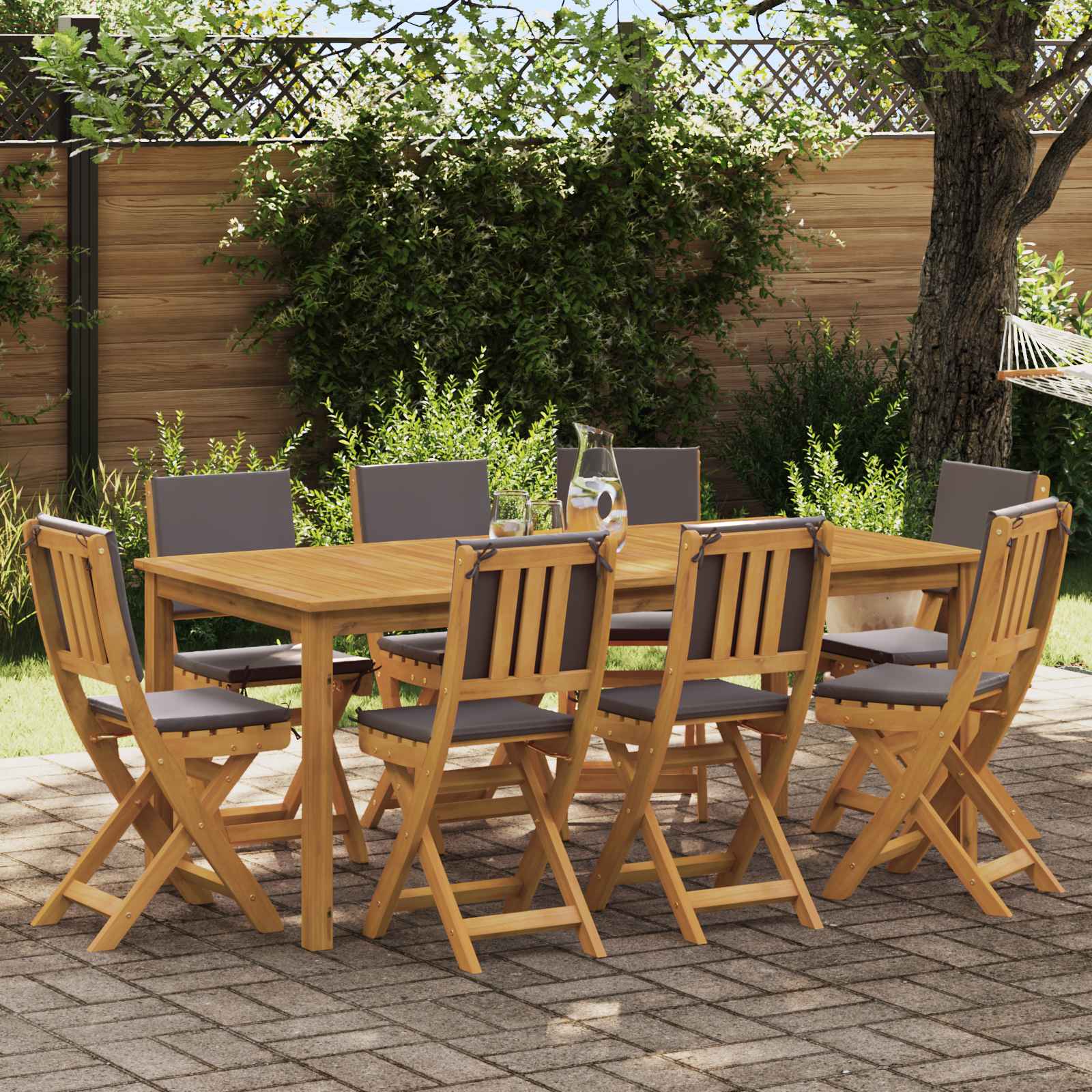 Vanjske bistro stolice 8 pcs Tamnosiva 38 x 46 x 85 cm