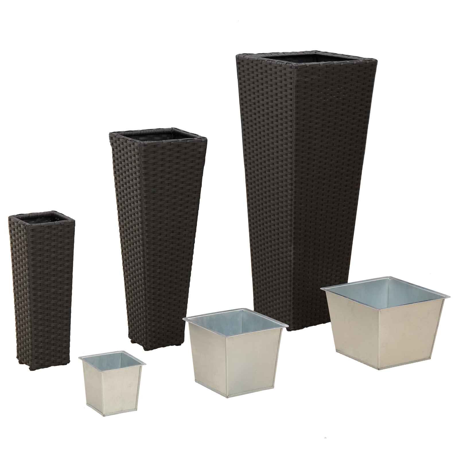 Vrtni set 3 pcs Crna Metal