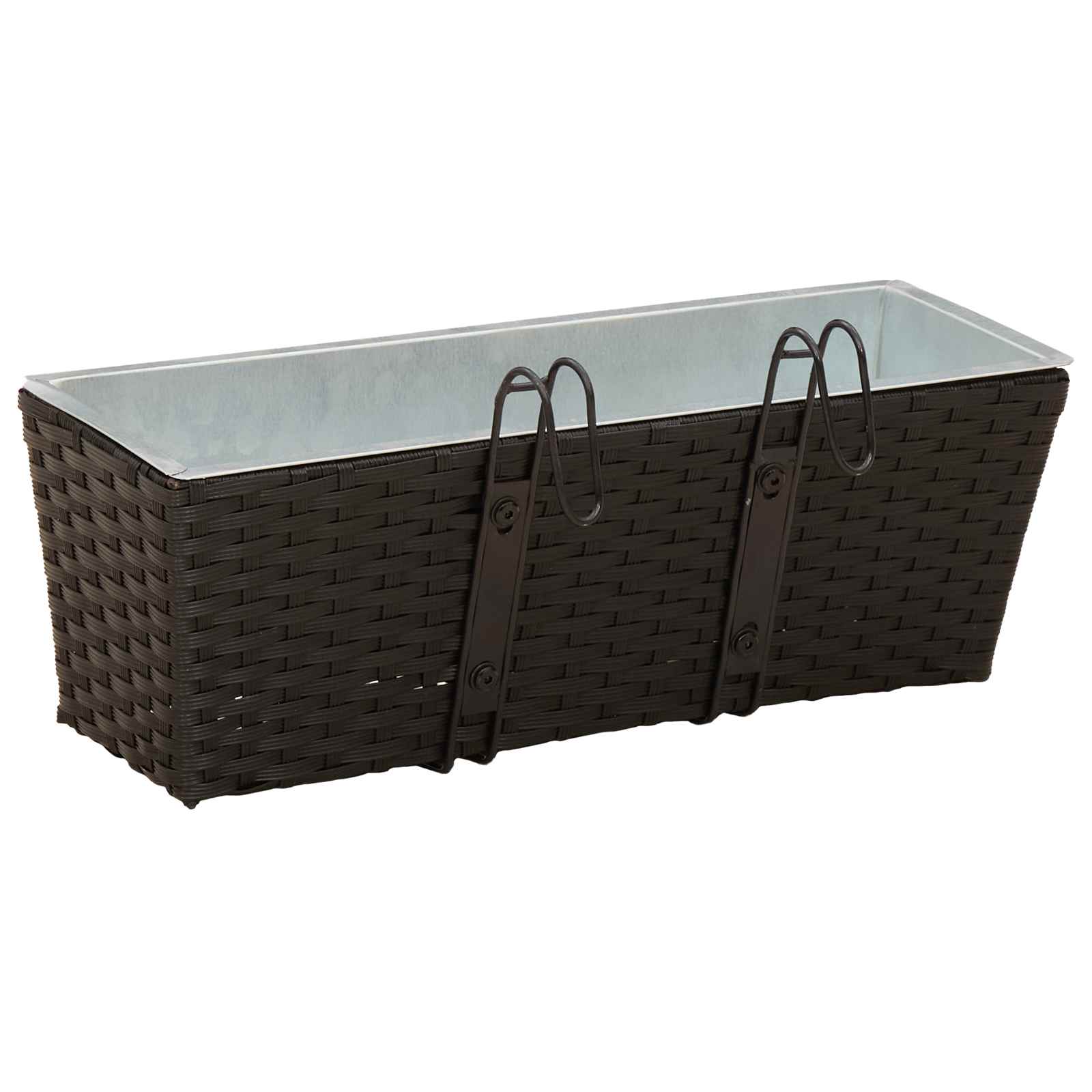 Ograda 2 pcs Crna 50 x 17 x 17 cm Metal