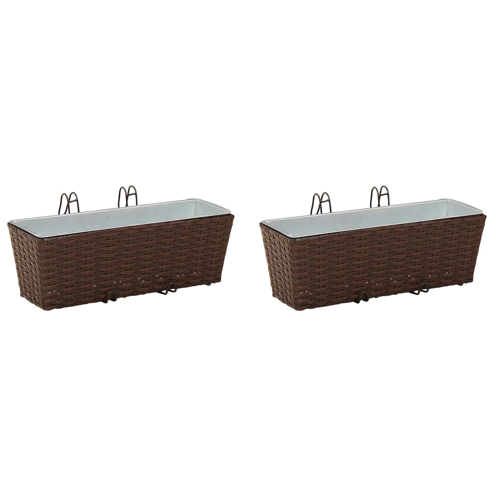 Ograda 2 pcs 50 x 17 x 17 cm Metal