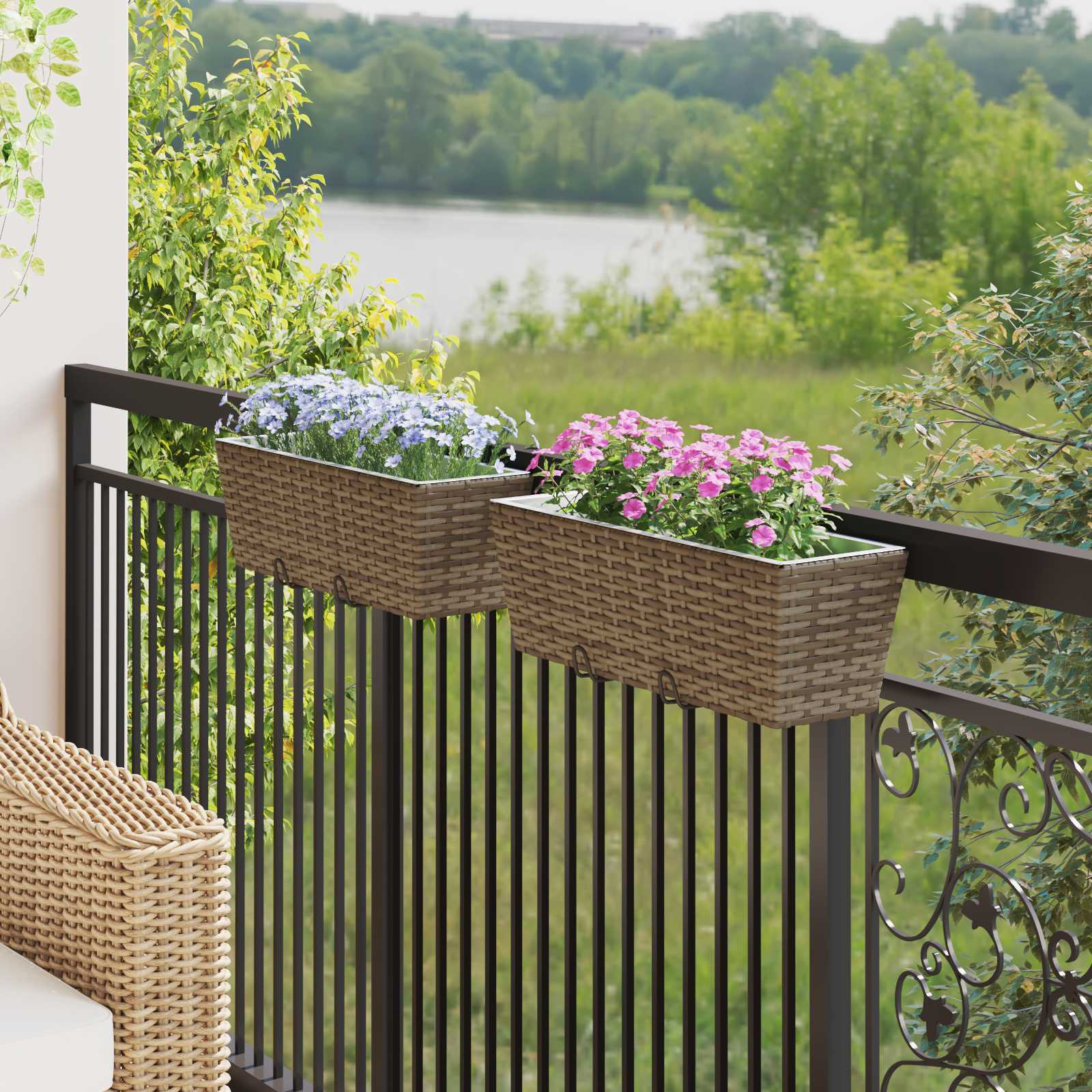 Ograda 2 pcs 50 x 17 x 17 cm Metal
