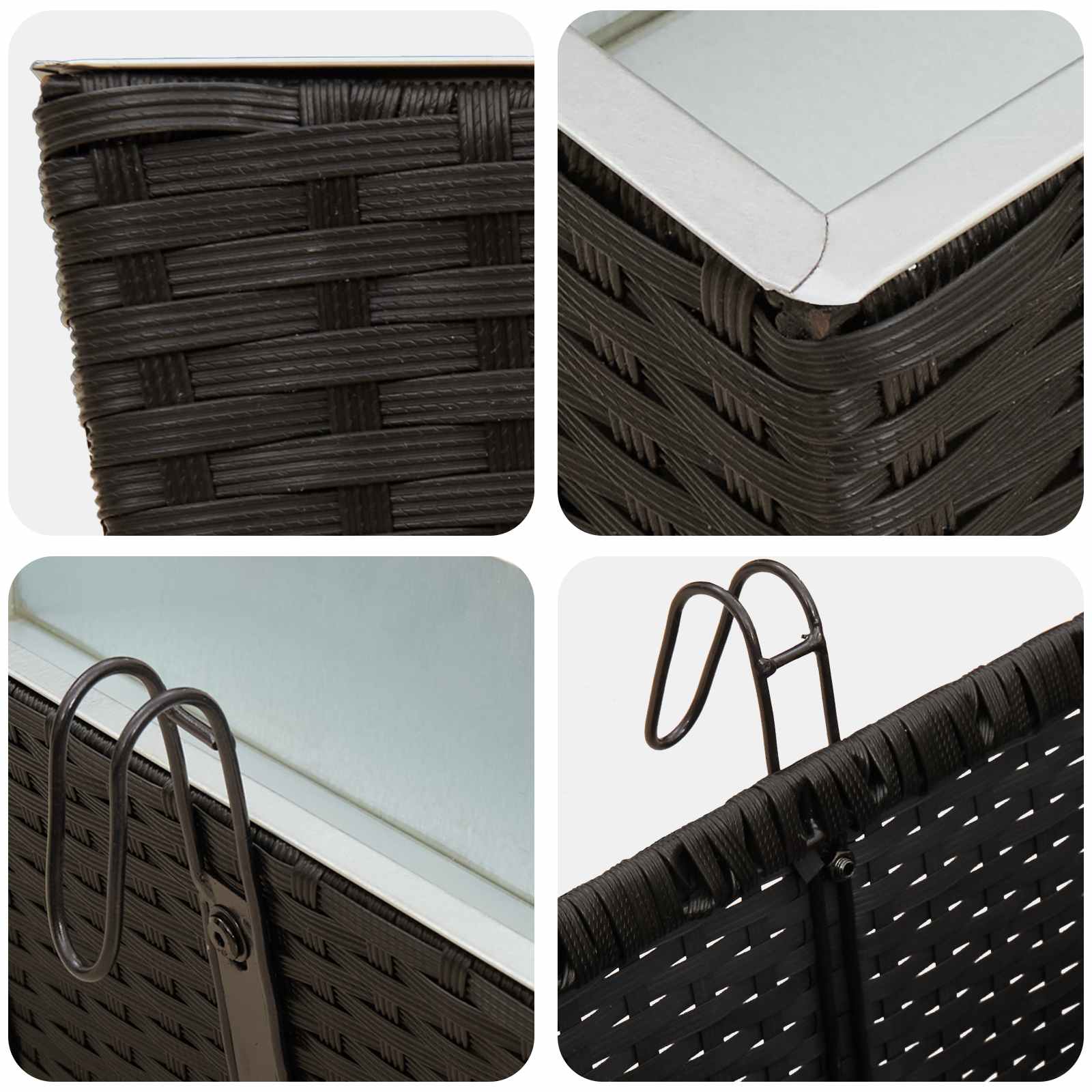 Ograda 2 pcs 80 x 17 x 17 cm Metal