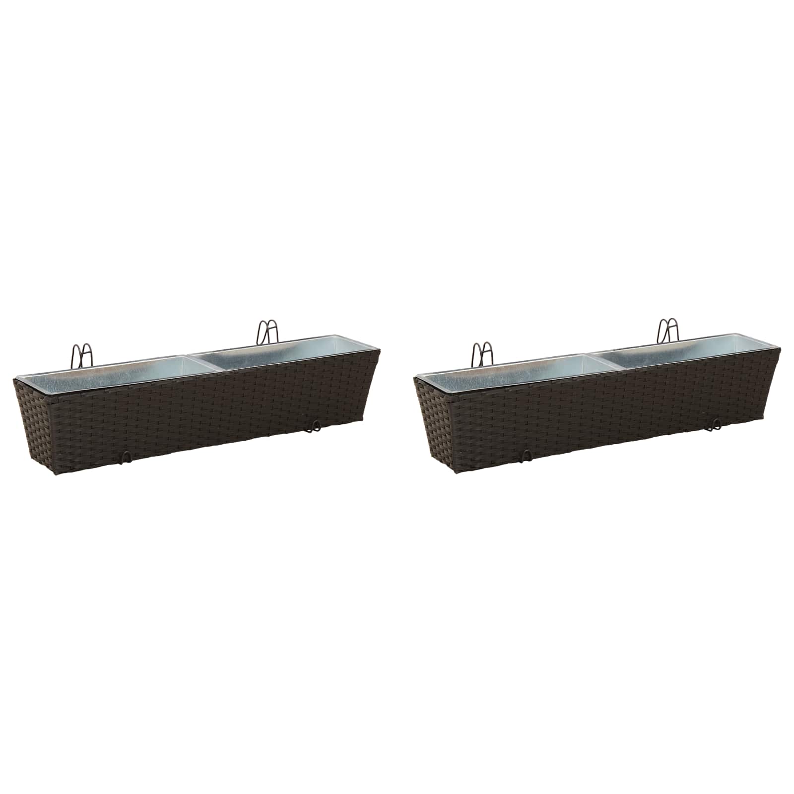 Ograda 2 pcs 80 x 17 x 17 cm Metal