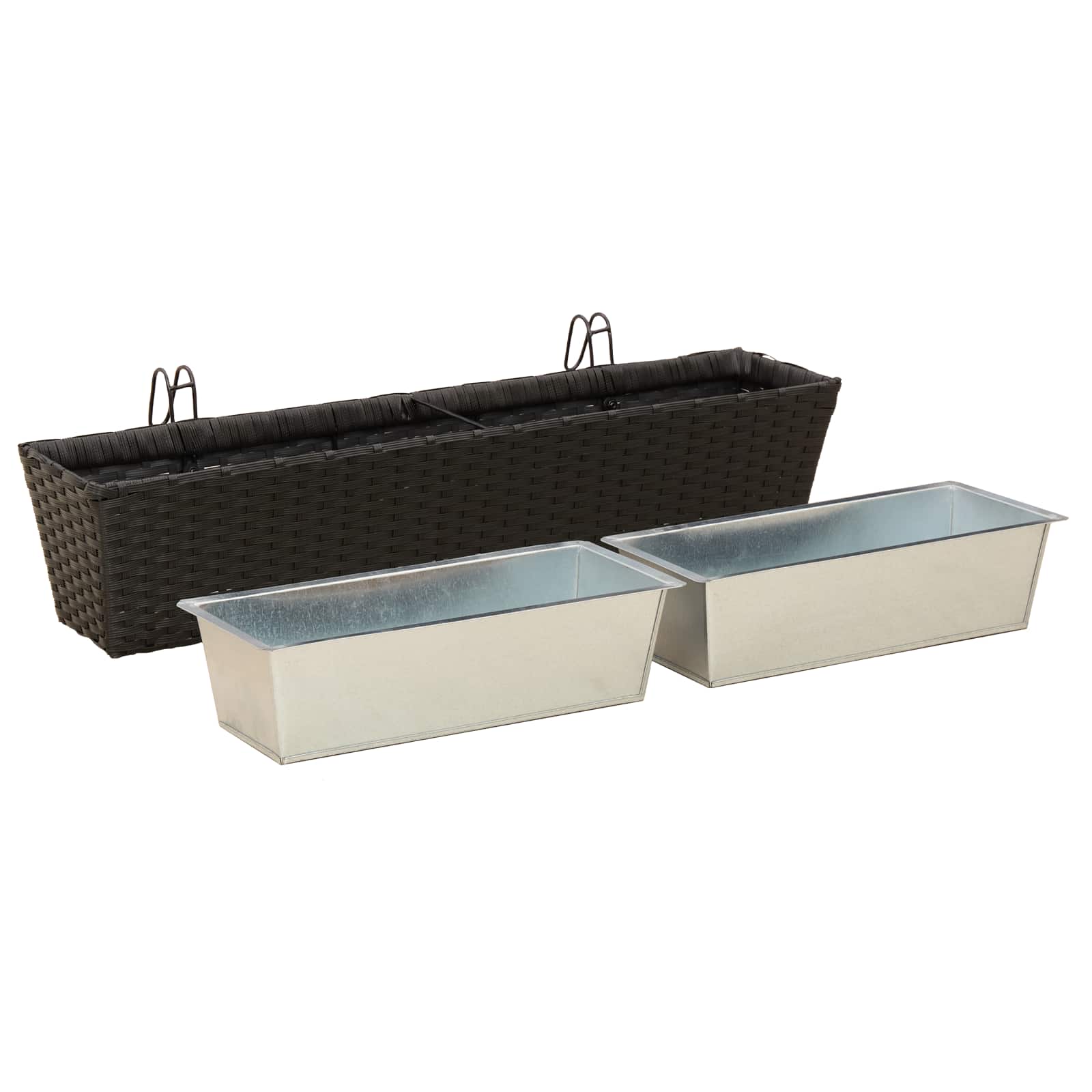 Ograda 2 pcs 80 x 17 x 17 cm Metal