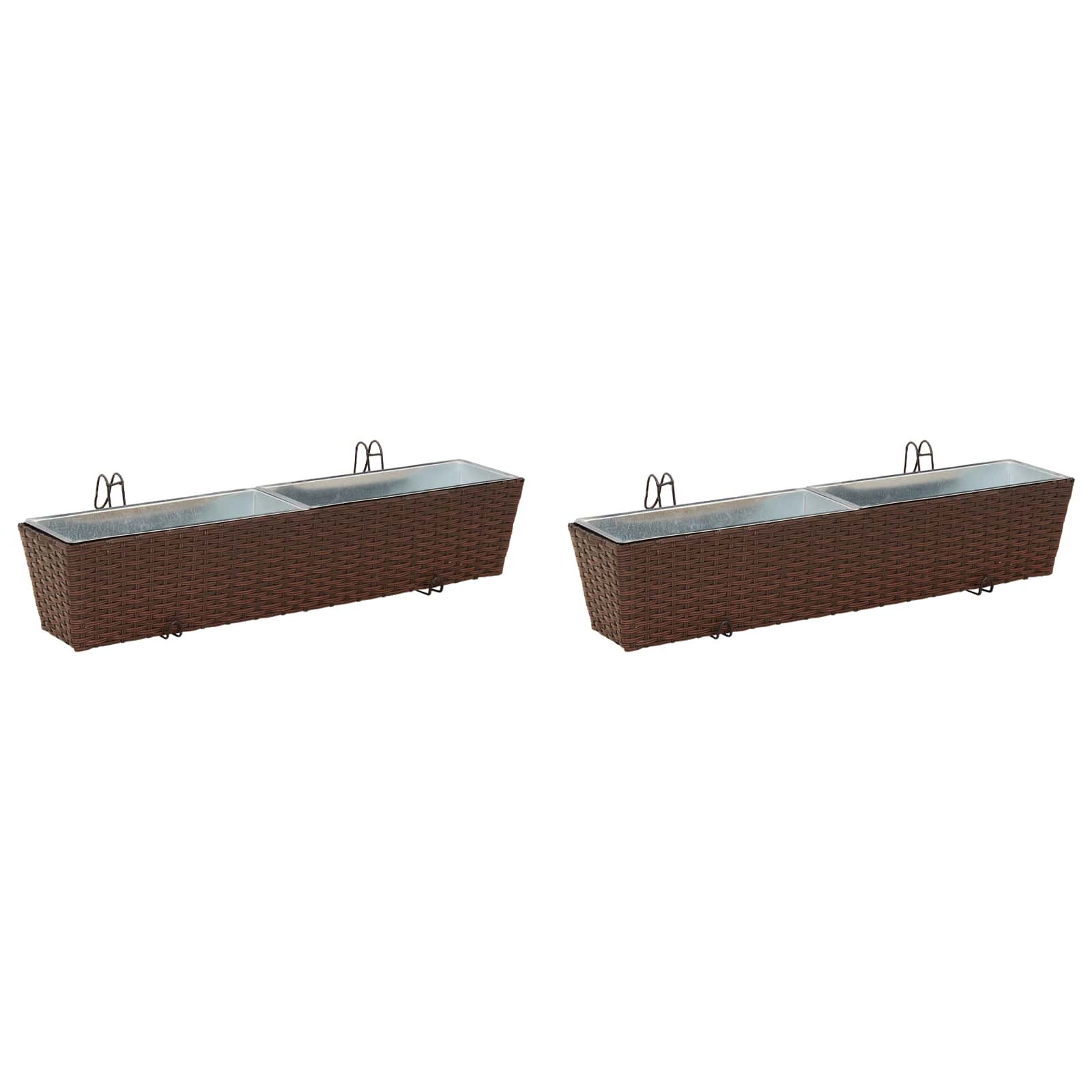 Ograda 2 pcs 80 x 17 x 17 cm Metal