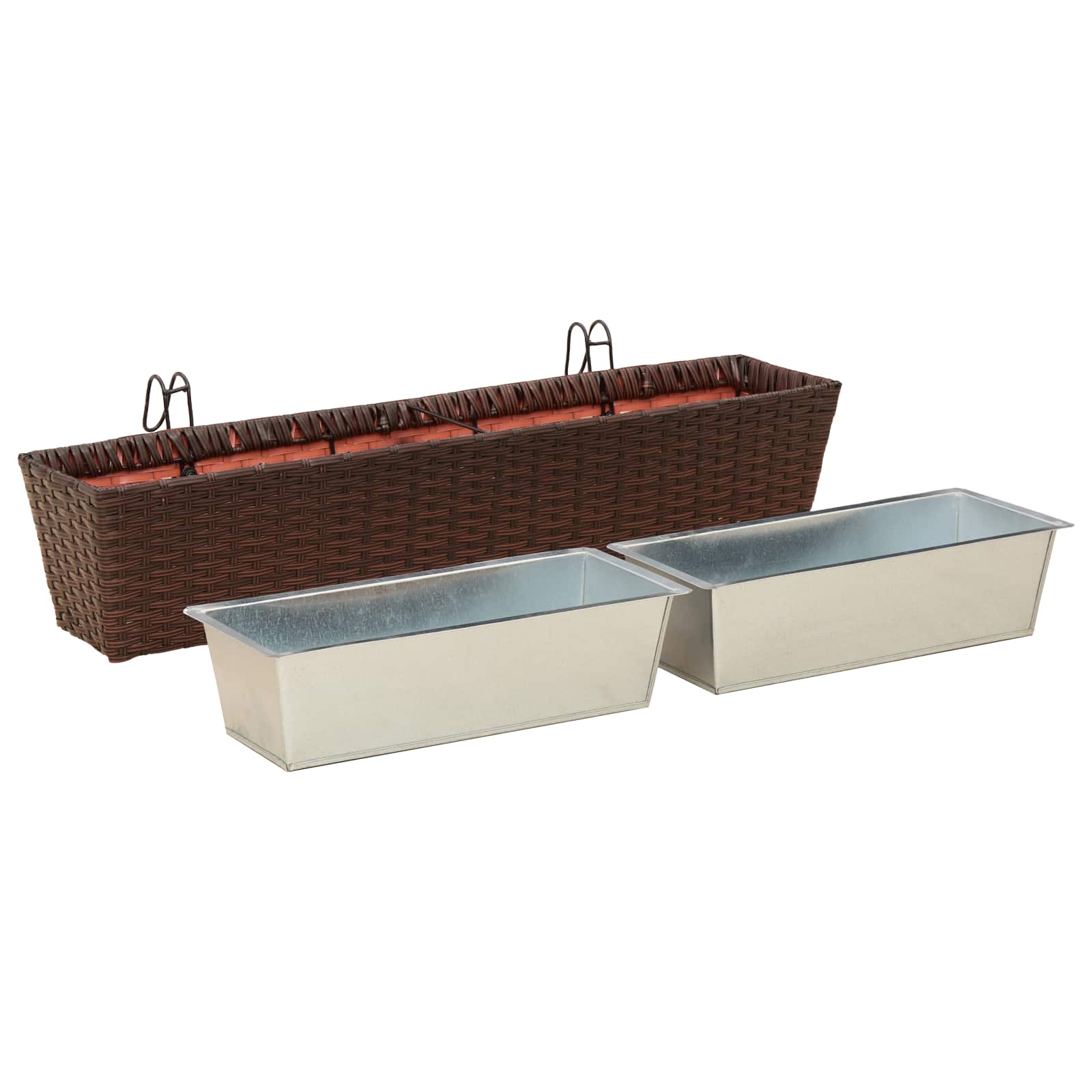 Ograda 2 pcs 80 x 17 x 17 cm Metal
