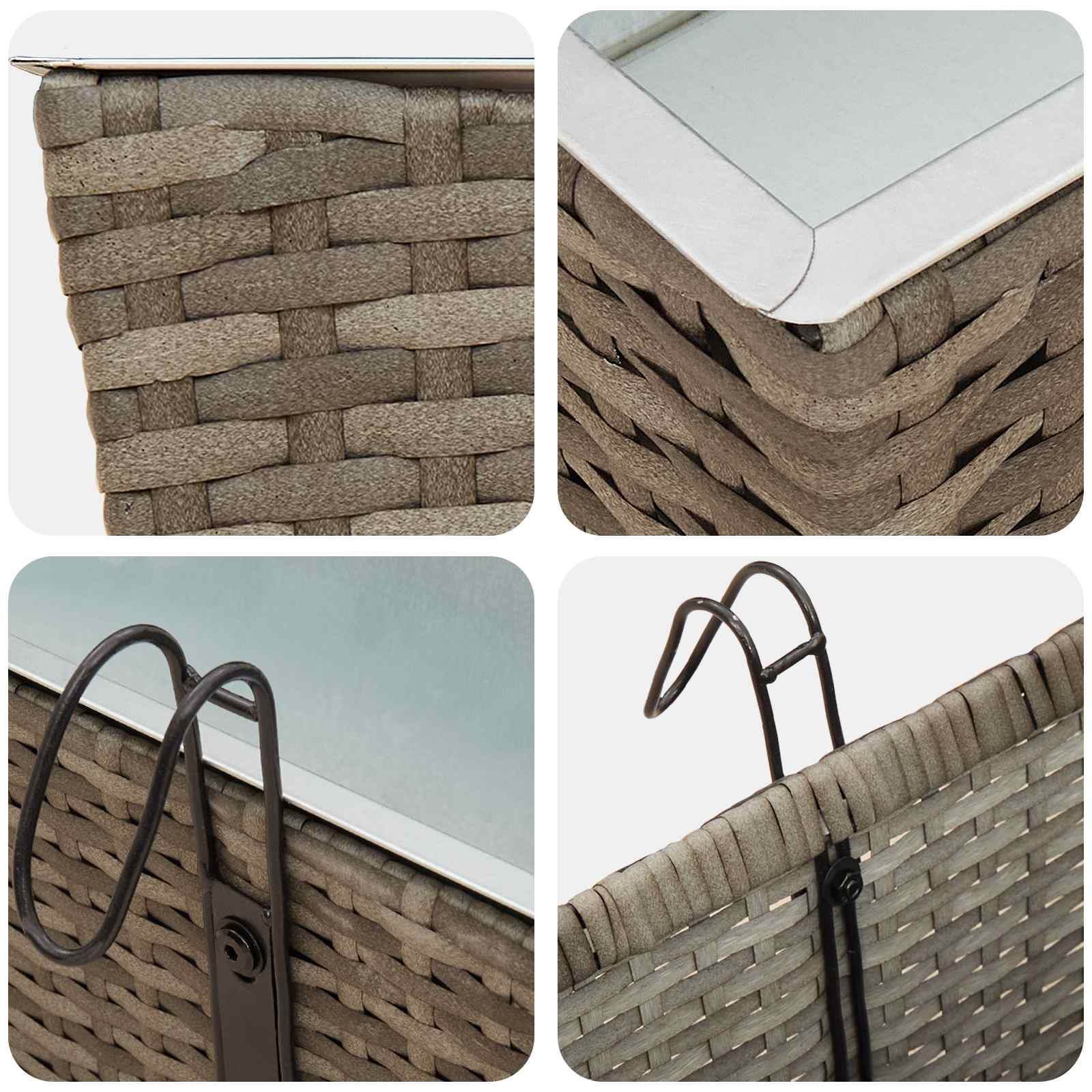 Ograda 2 pcs 80 x 17 x 17 cm Metal