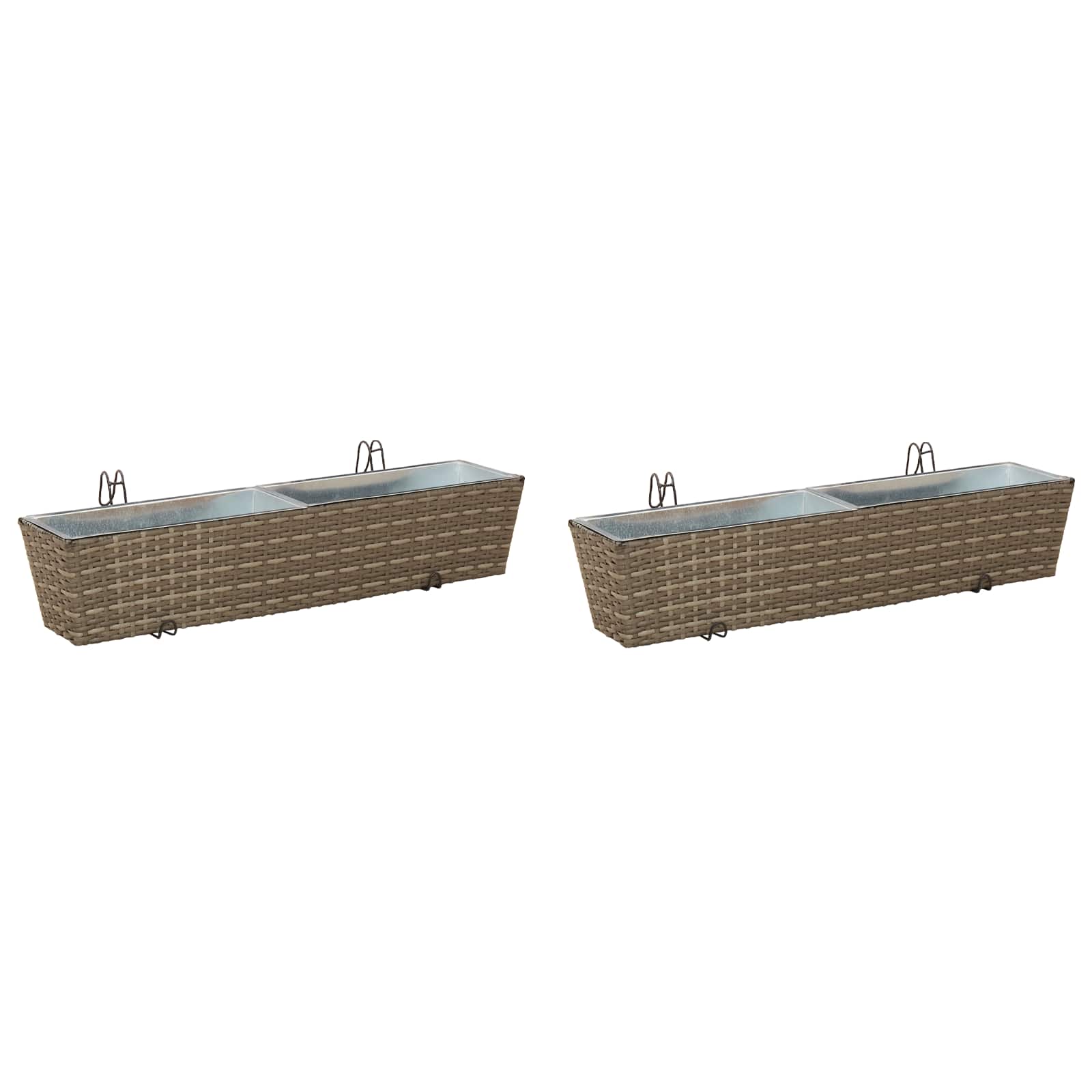 Ograda 2 pcs 80 x 17 x 17 cm Metal