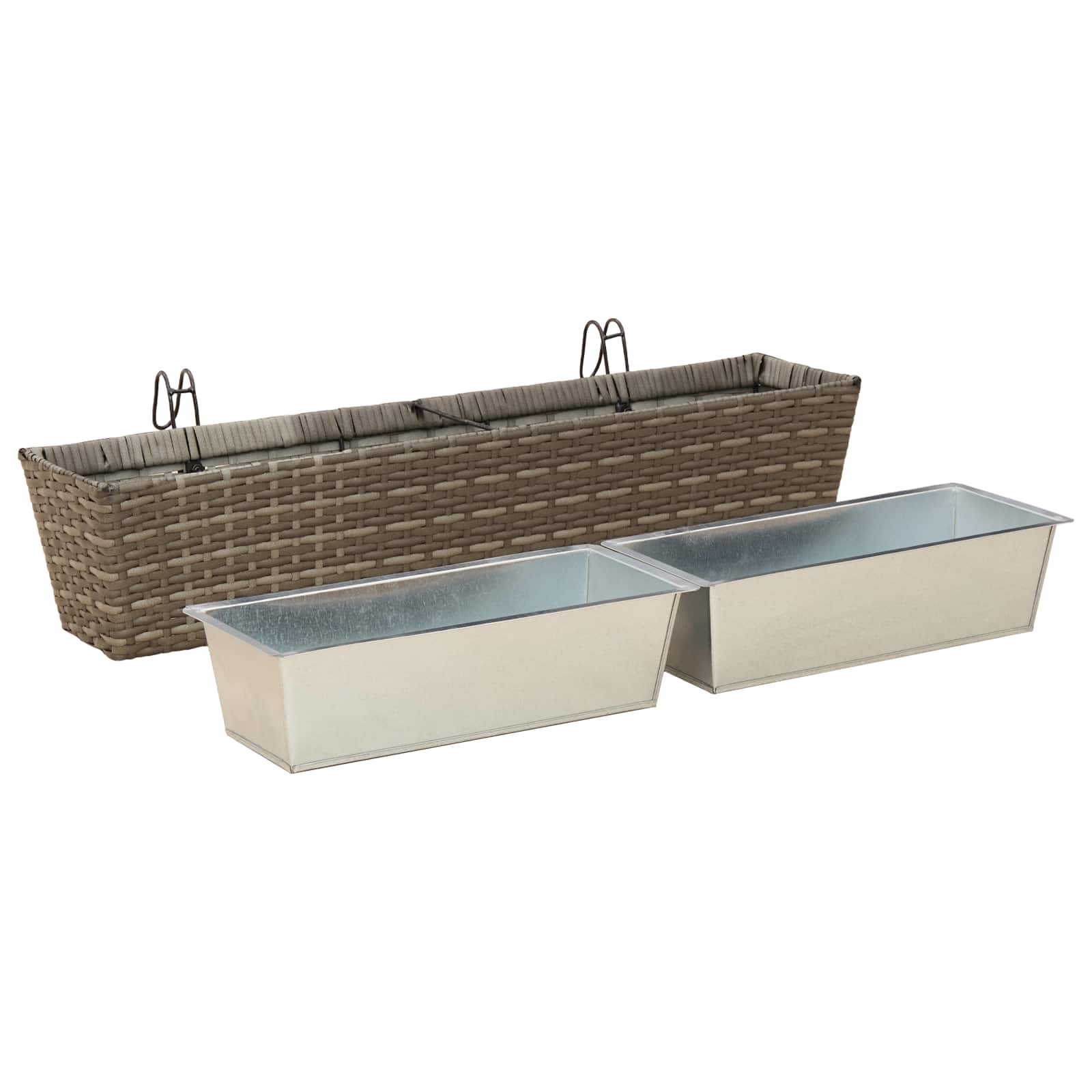 Ograda 2 pcs 80 x 17 x 17 cm Metal