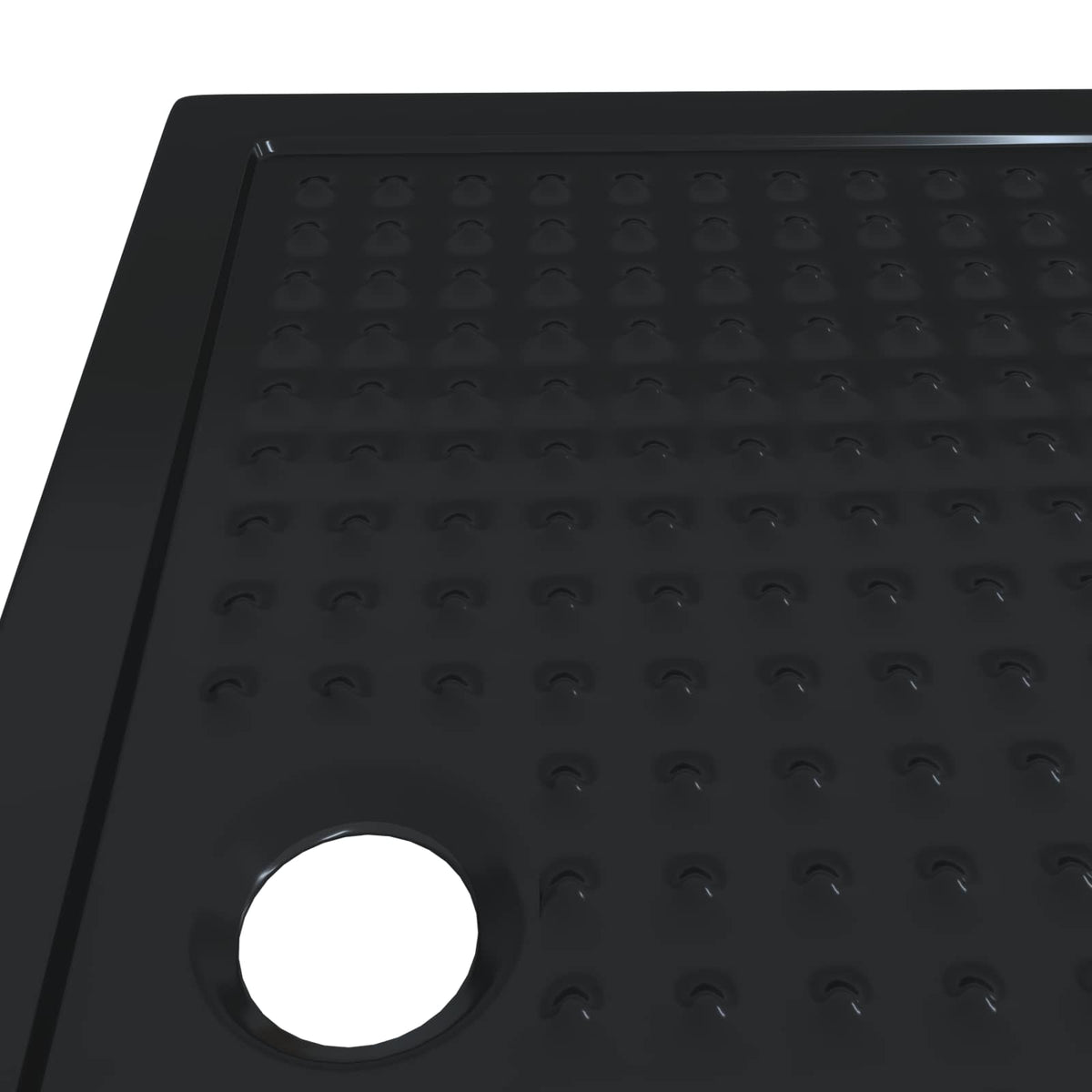 Podloga za tuš s točkicama Crna 120 x 80 x 4 cm ABS