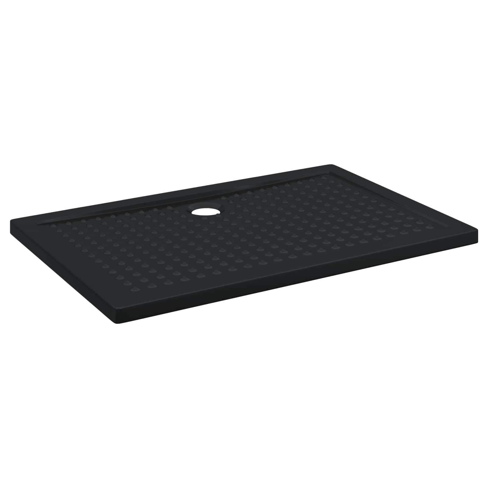 Podloga za tuš s točkicama Crna 120 x 80 x 4 cm ABS
