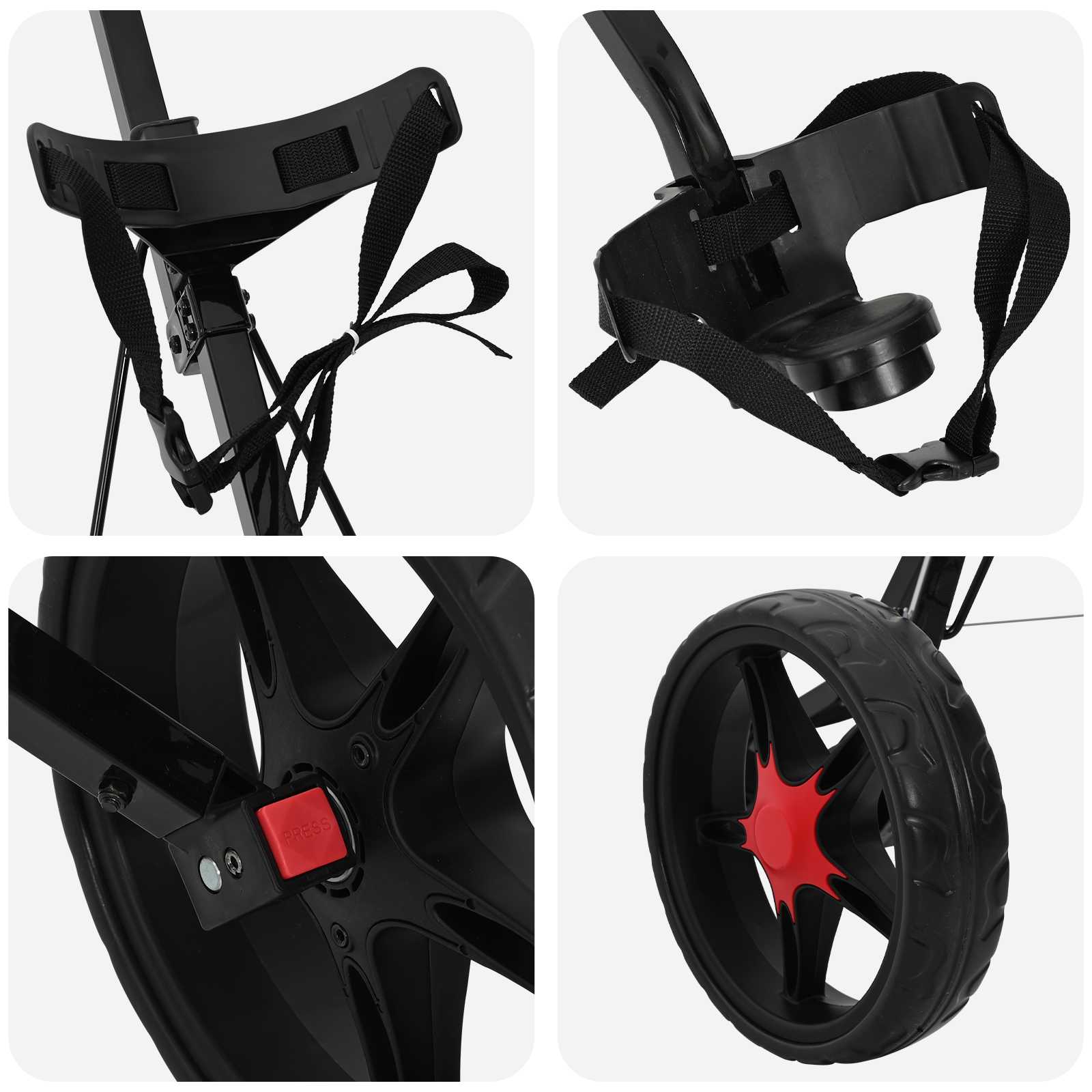 Golf Trolej Crna 66 x 65 x 112 cm Željezo