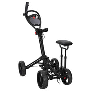 Golf Trolej s sjedištem Crna Aluminij Sklopivo