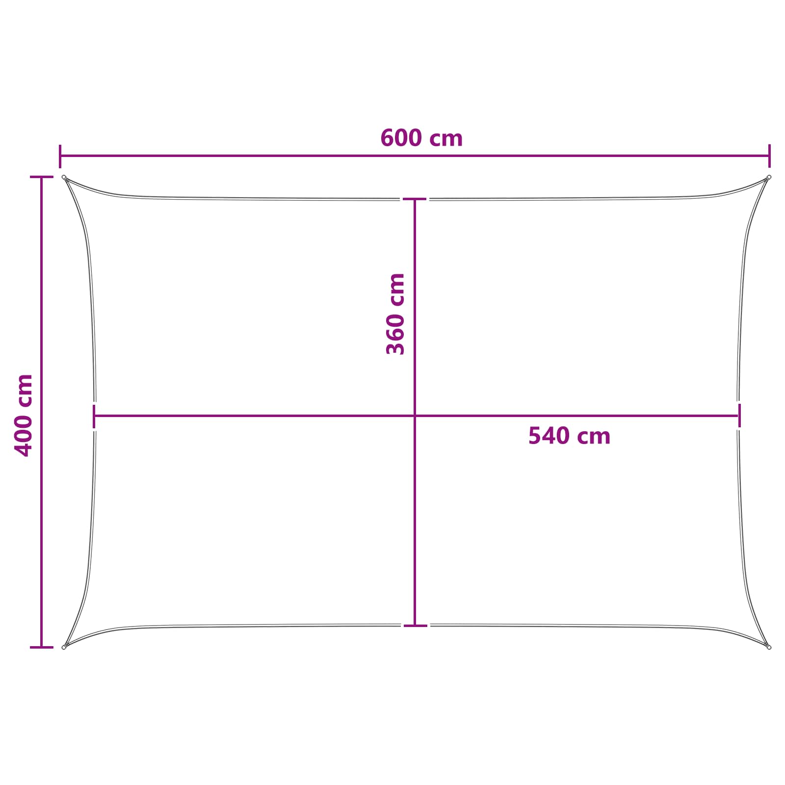 Jedrilica za sunčevu sjenu Antracit i bijelo 4 x 6 m HDPE