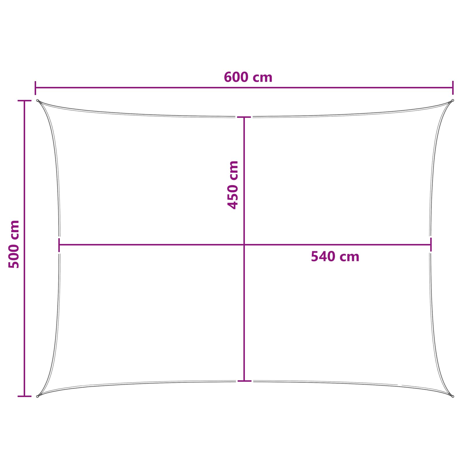 Jedrilica za sunčevu sjenu Antracit i bijelo 5 x 6 m HDPE