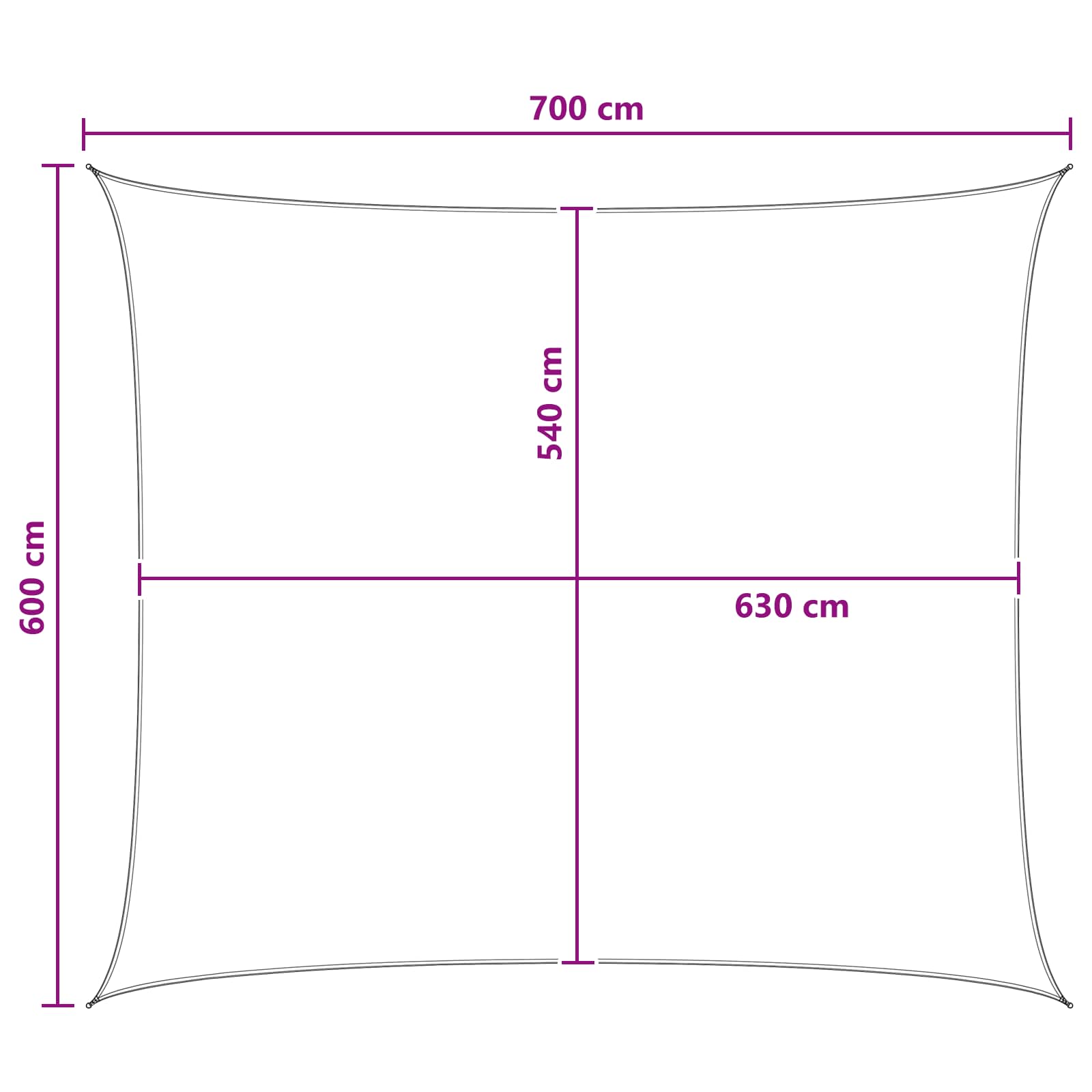 Jedrilica za sunčevu sjenu Antracit i bijelo 6 x 7 m HDPE