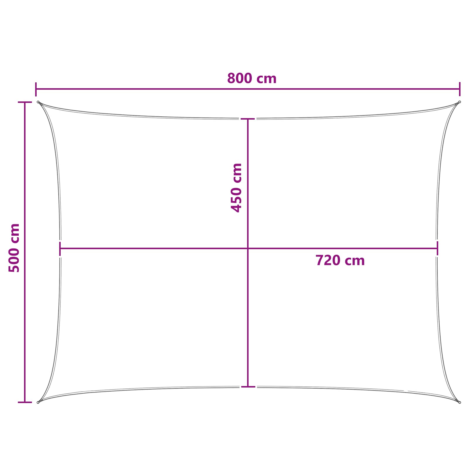 Jedrilica za sunčevu sjenu Plava i bijela 5 x 8 m HDPE
