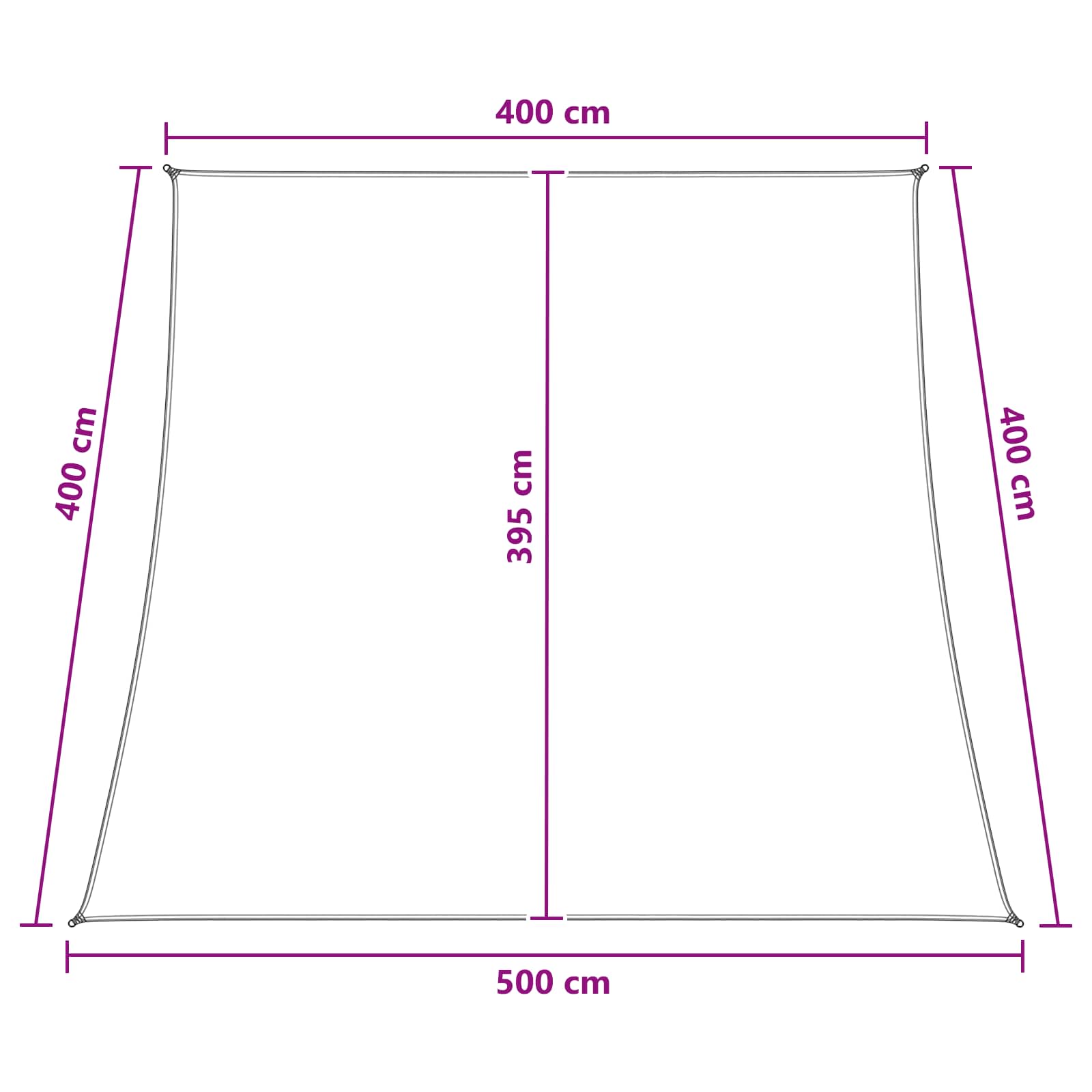 Jedrilica za sunčevu sjenu Plava i bijela 4 / 5 x 4 m HDPE