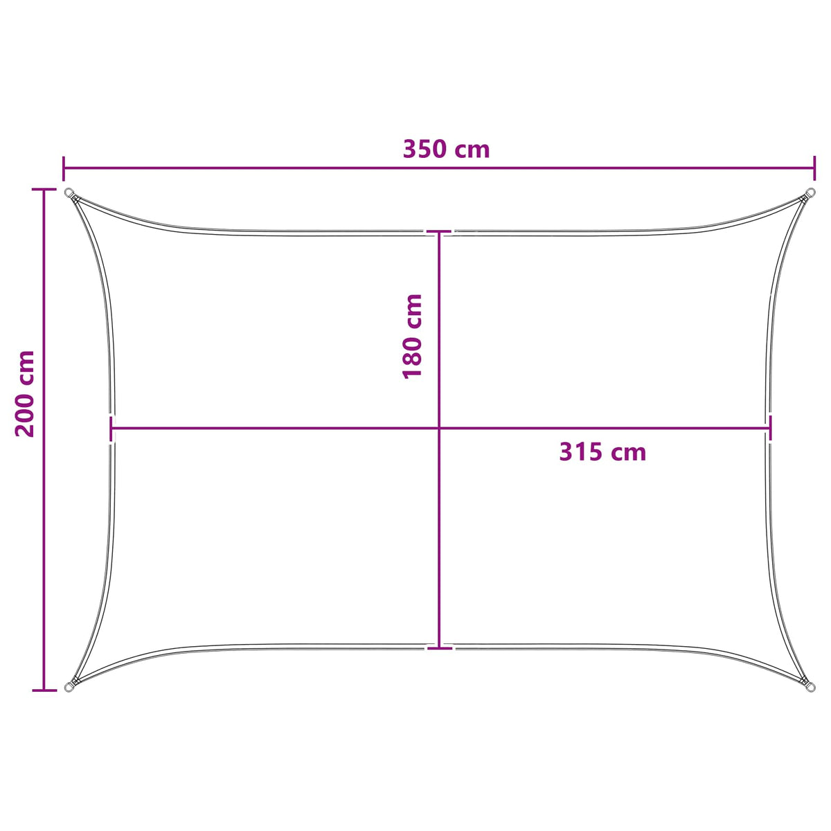 Jedrilica za sunčevu sjenu Svijetlo siva i bijela. 2 x 3,5 m
