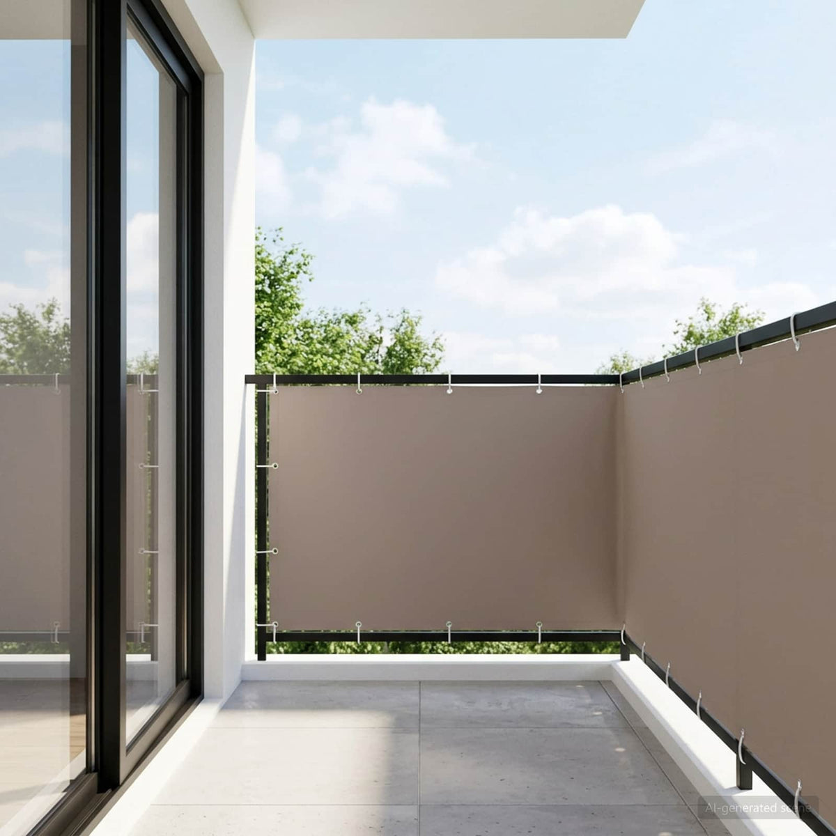 Zaslon za privatnost na balkonu 150 x 800 cm Polyester Smeđesiva
