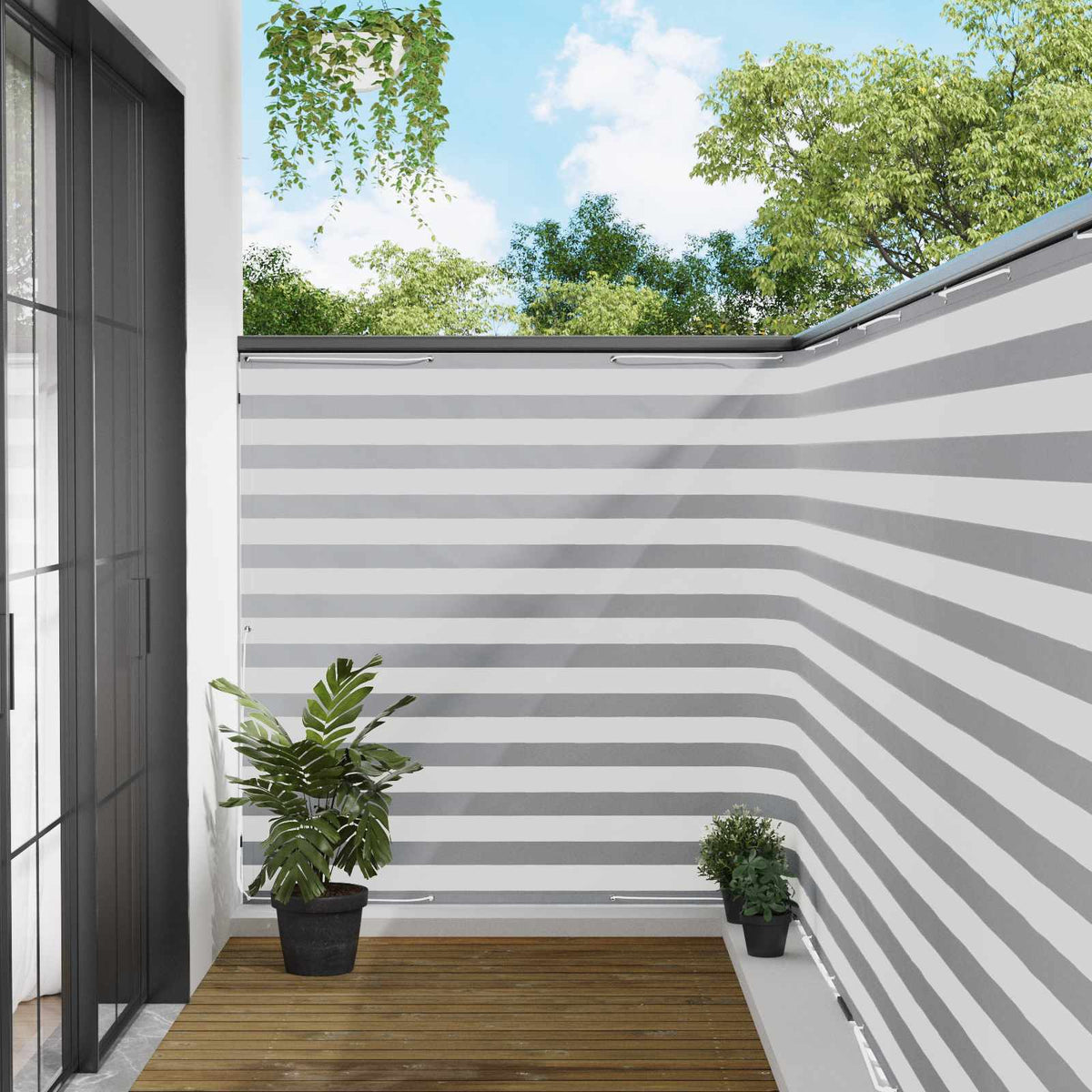 Zaslon za privatnost na balkonu 150 x 200 cm