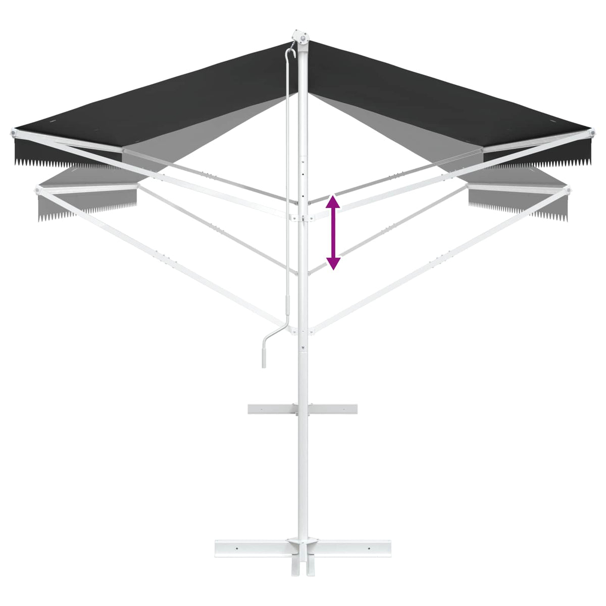 Samostojeća tend Antracit 5 x 3 m Poliester