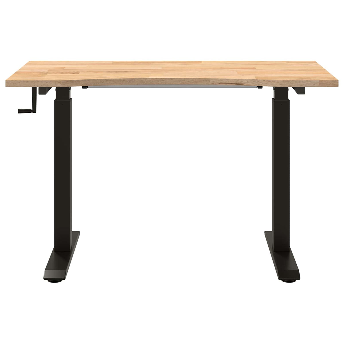 Stol Crna i prirodna 120 x 60 cm Čvrsto Hrastovo Drvo