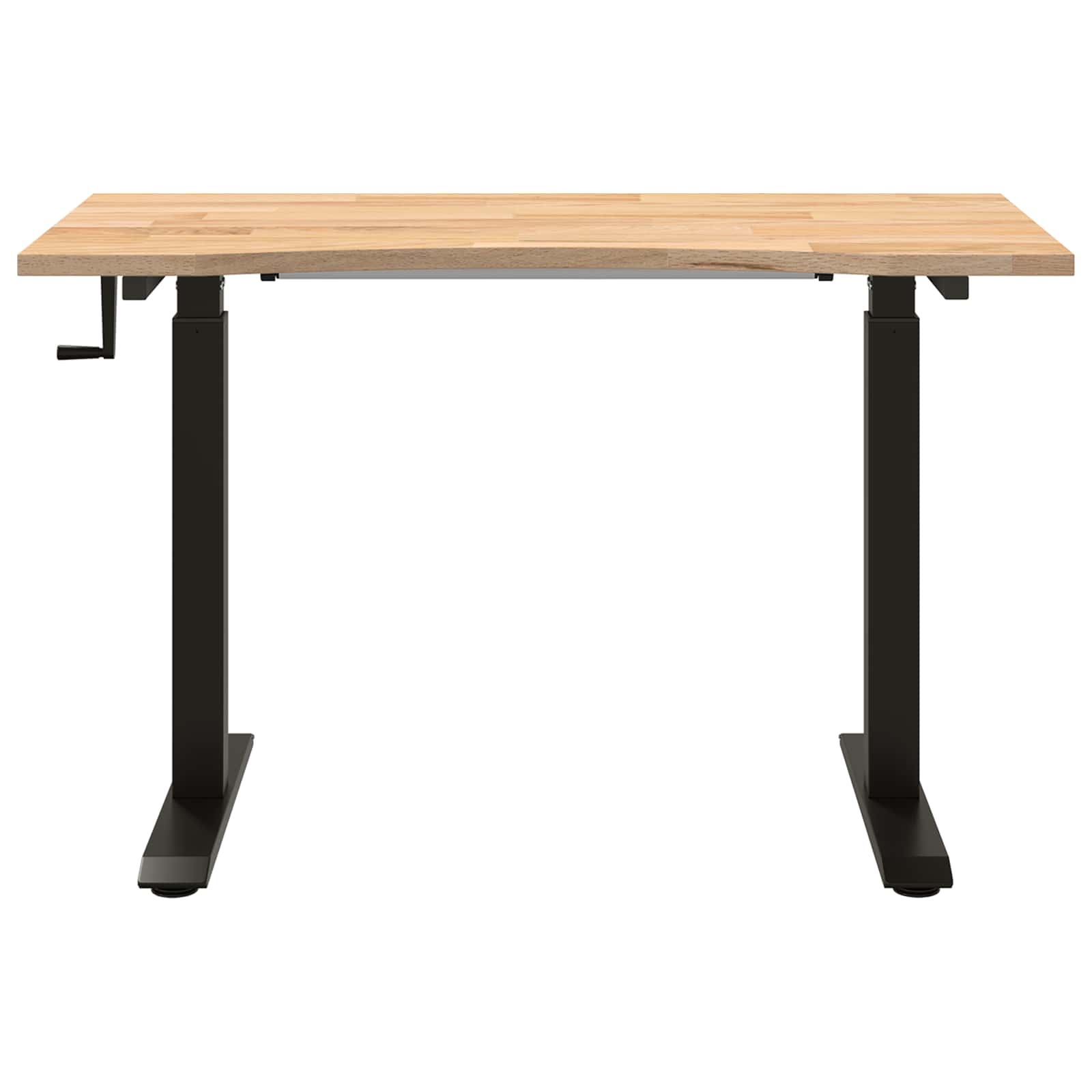 Stol Crna i prirodna 120 x 60 cm Čvrsto Hrastovo Drvo